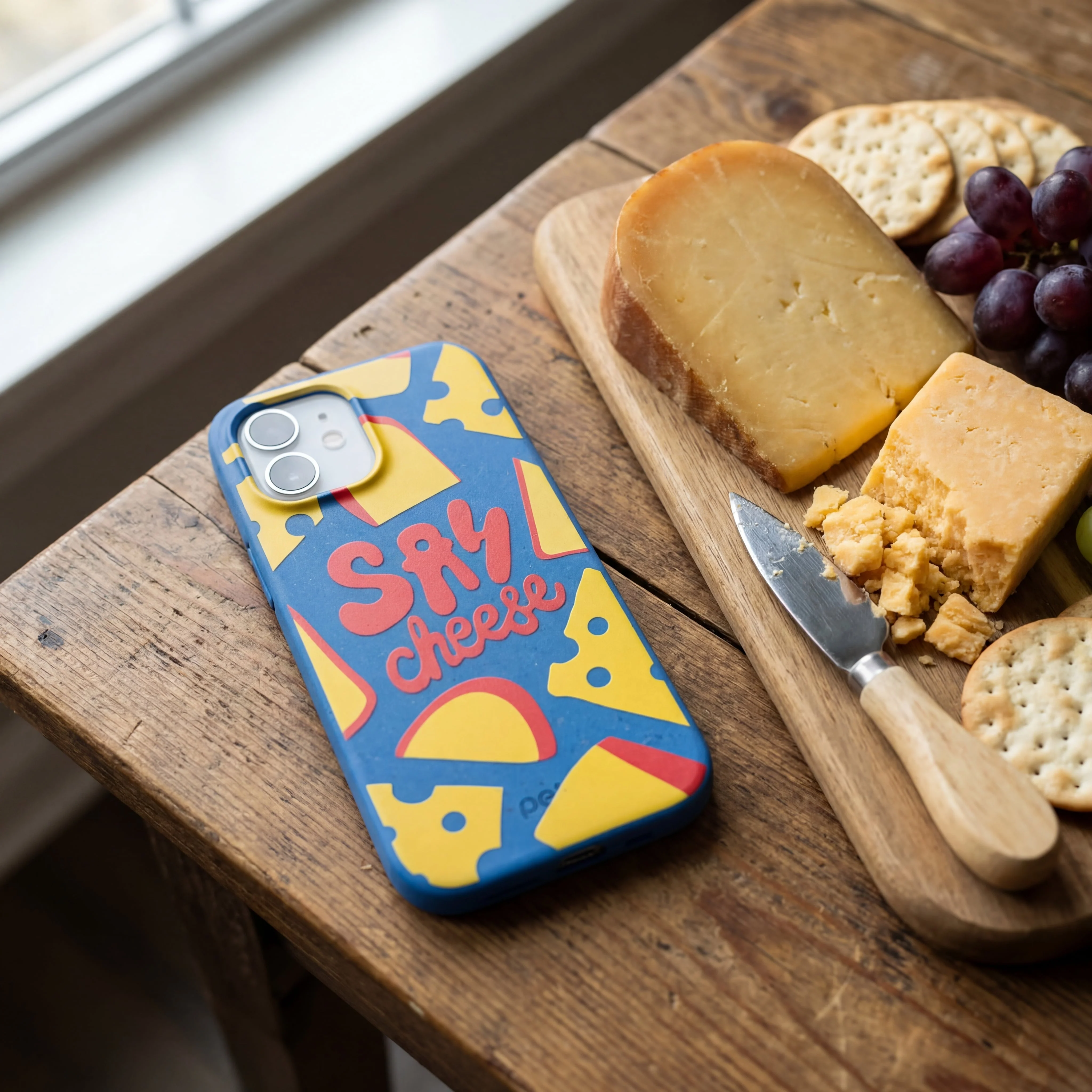 Electric Blue Say Cheese iPhone 17 Case - Image 2
