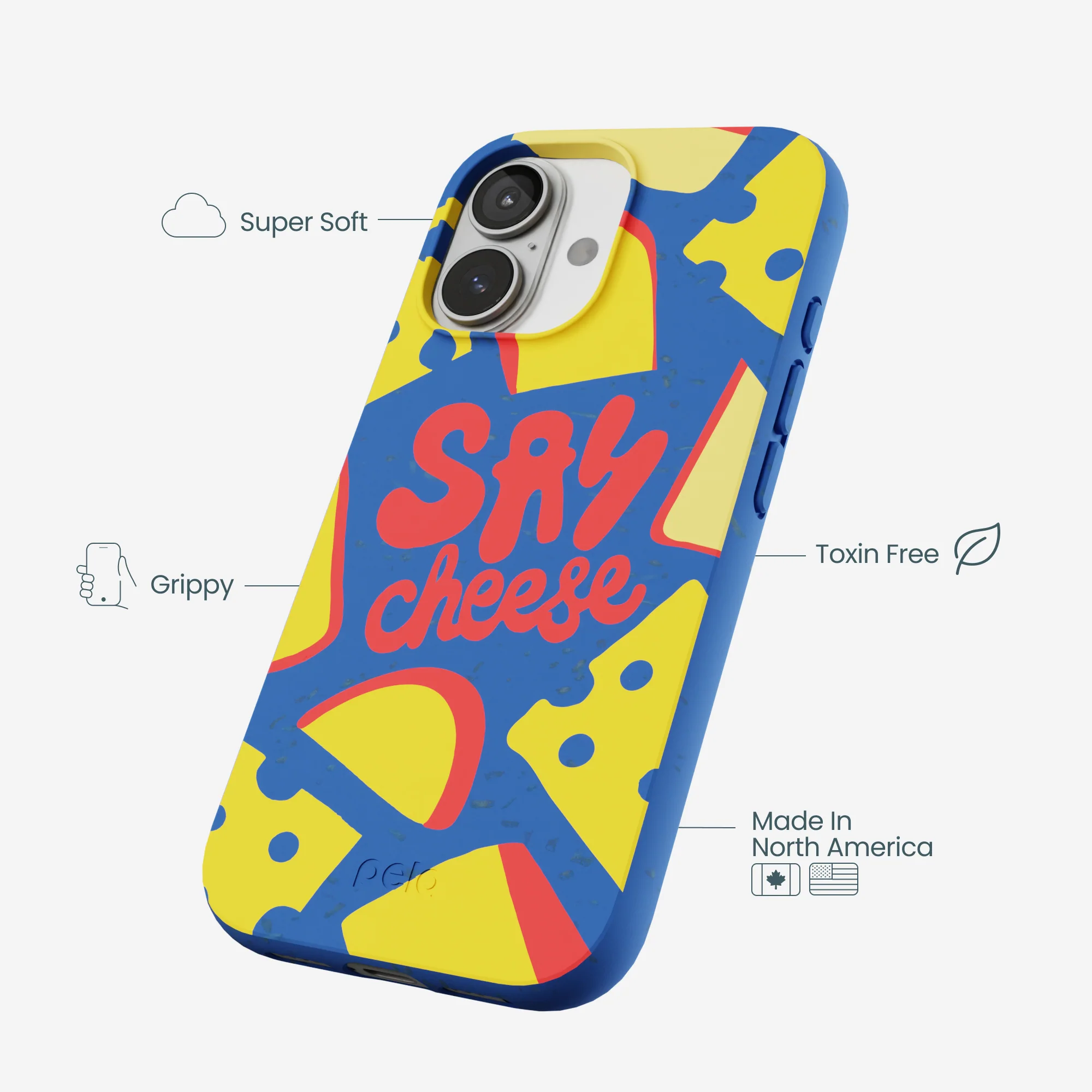 Electric Blue Say Cheese iPhone 17 Case - Image 4