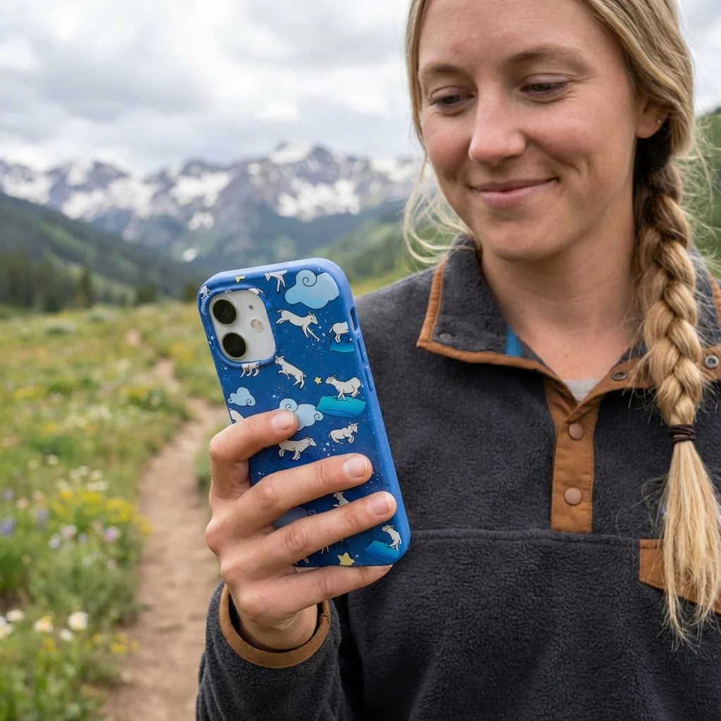 Electric Blue Sheep Dreamers iPhone 17 Case - Image 2