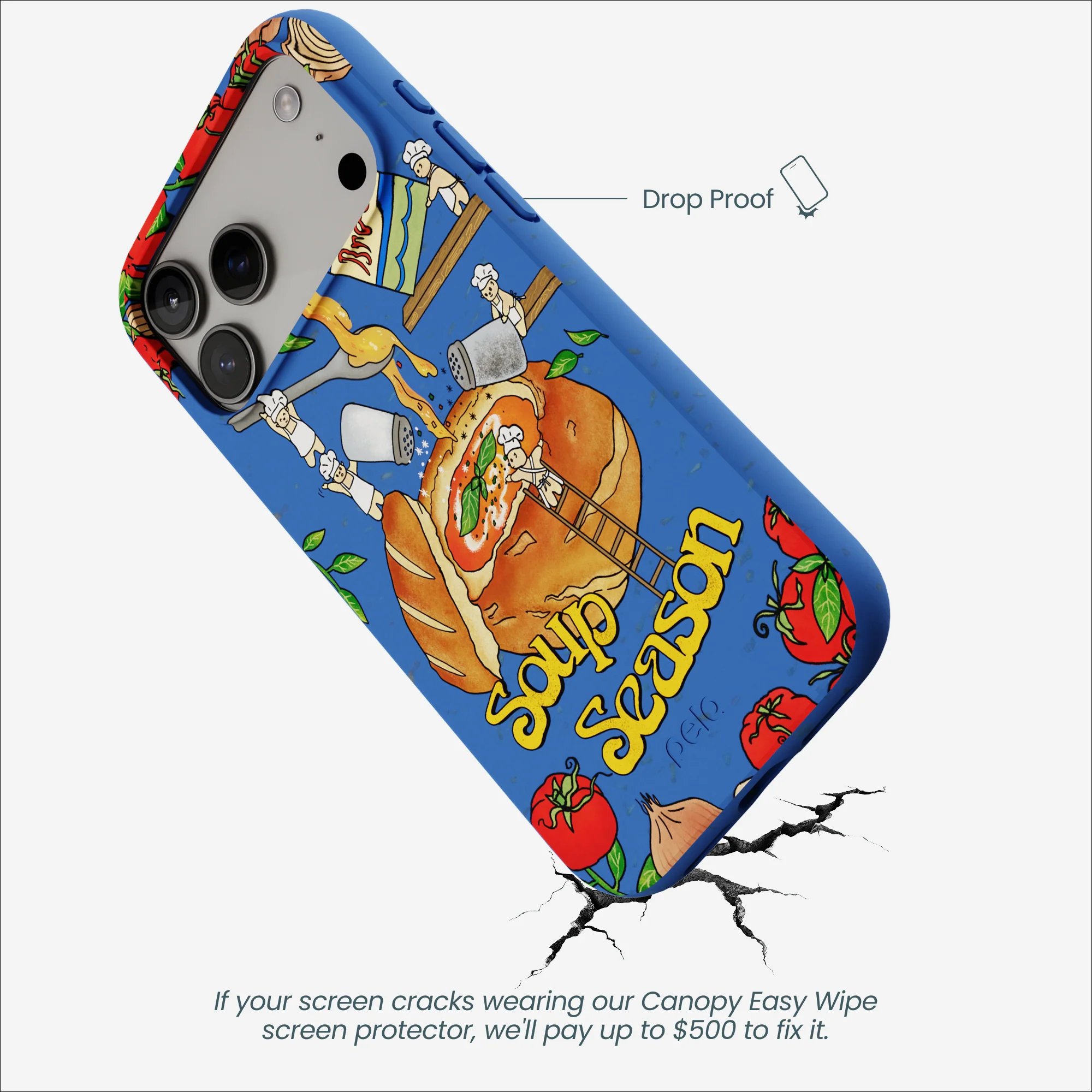 Electric Blue Soup Season iPhone 17 Pro Max Case - Image 5