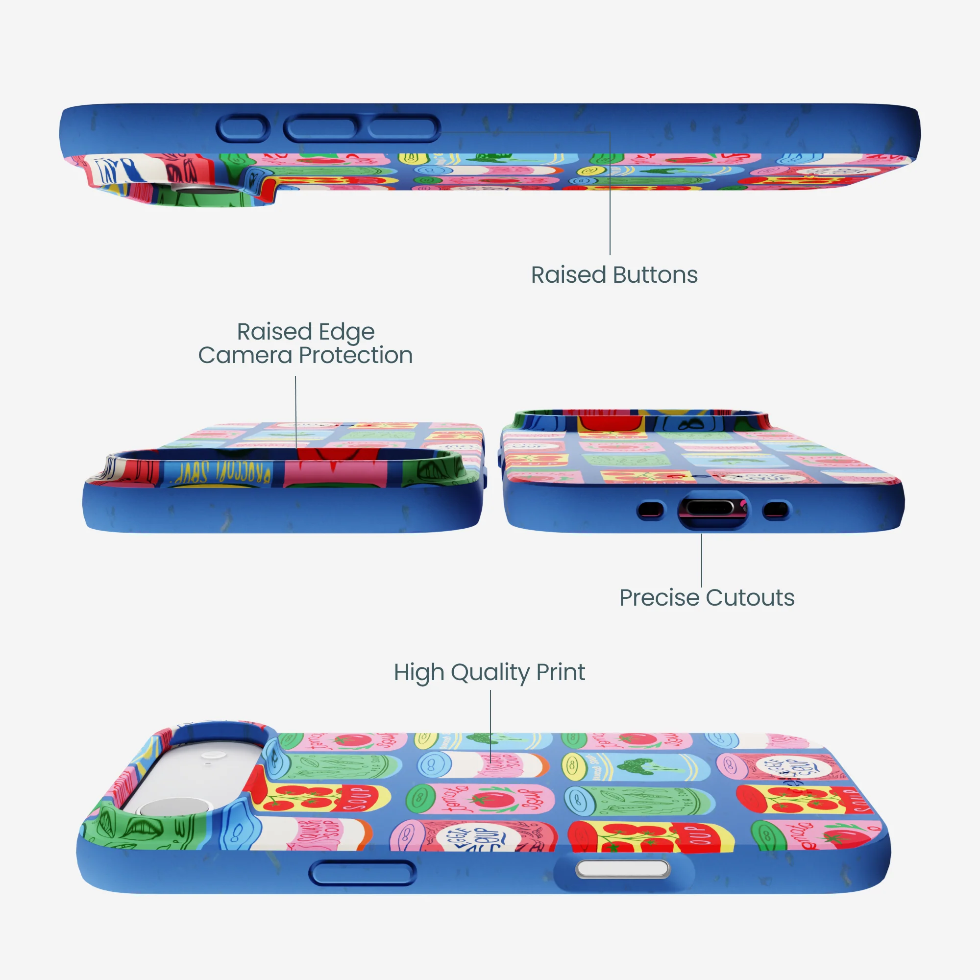 Electric Blue Soup Stories iPhone Air Case - Image 3