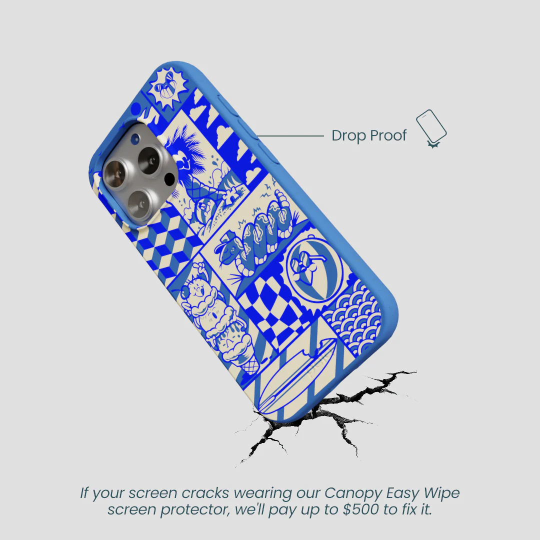 Electric Blue Summer Blues iPhone 16 Pro Case - Image 5