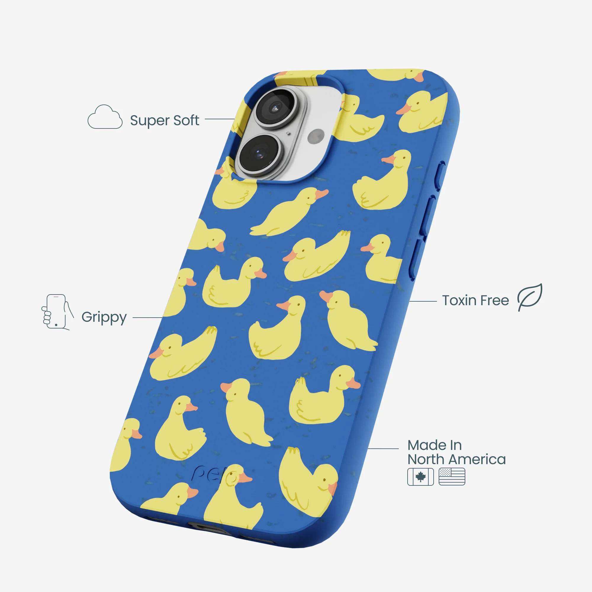 Electric Blue Sunny Ducklings iPhone 17 Case - Image 4