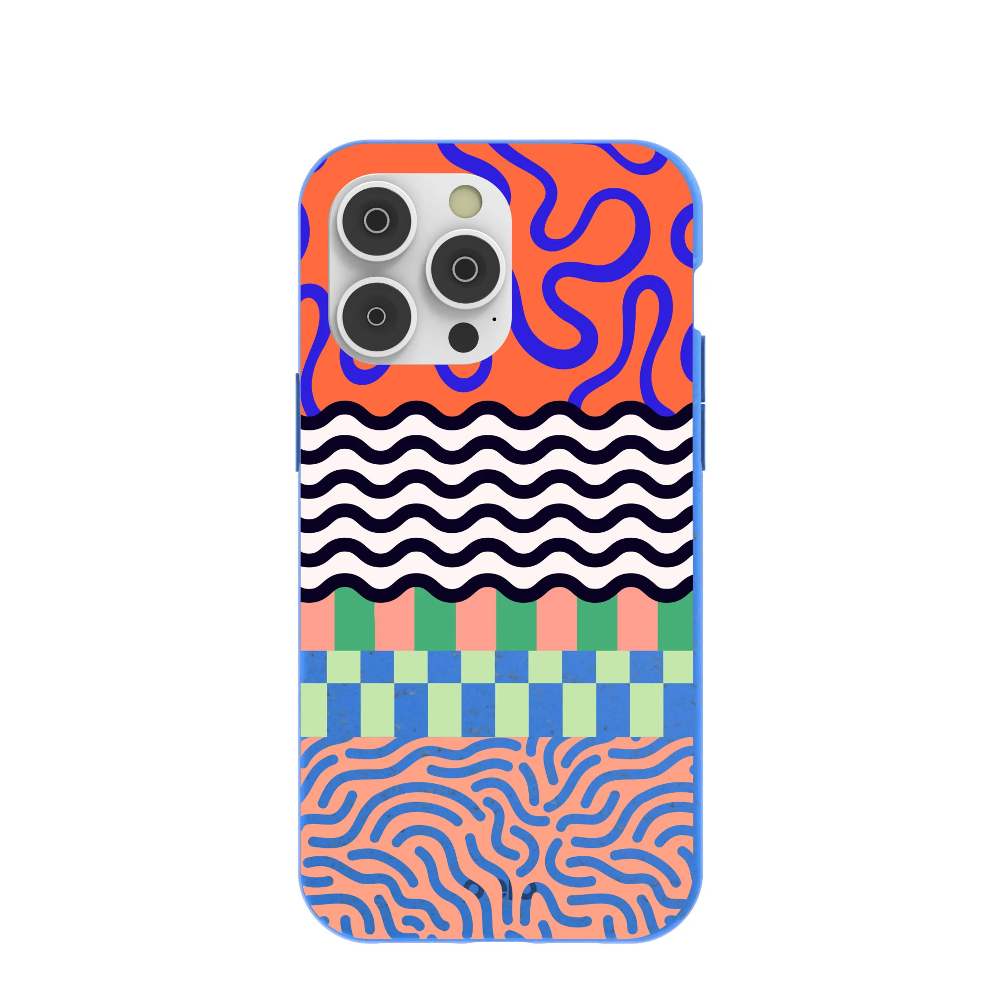 Electric Blue Tangerine Mix iPhone 14 Pro Max Case