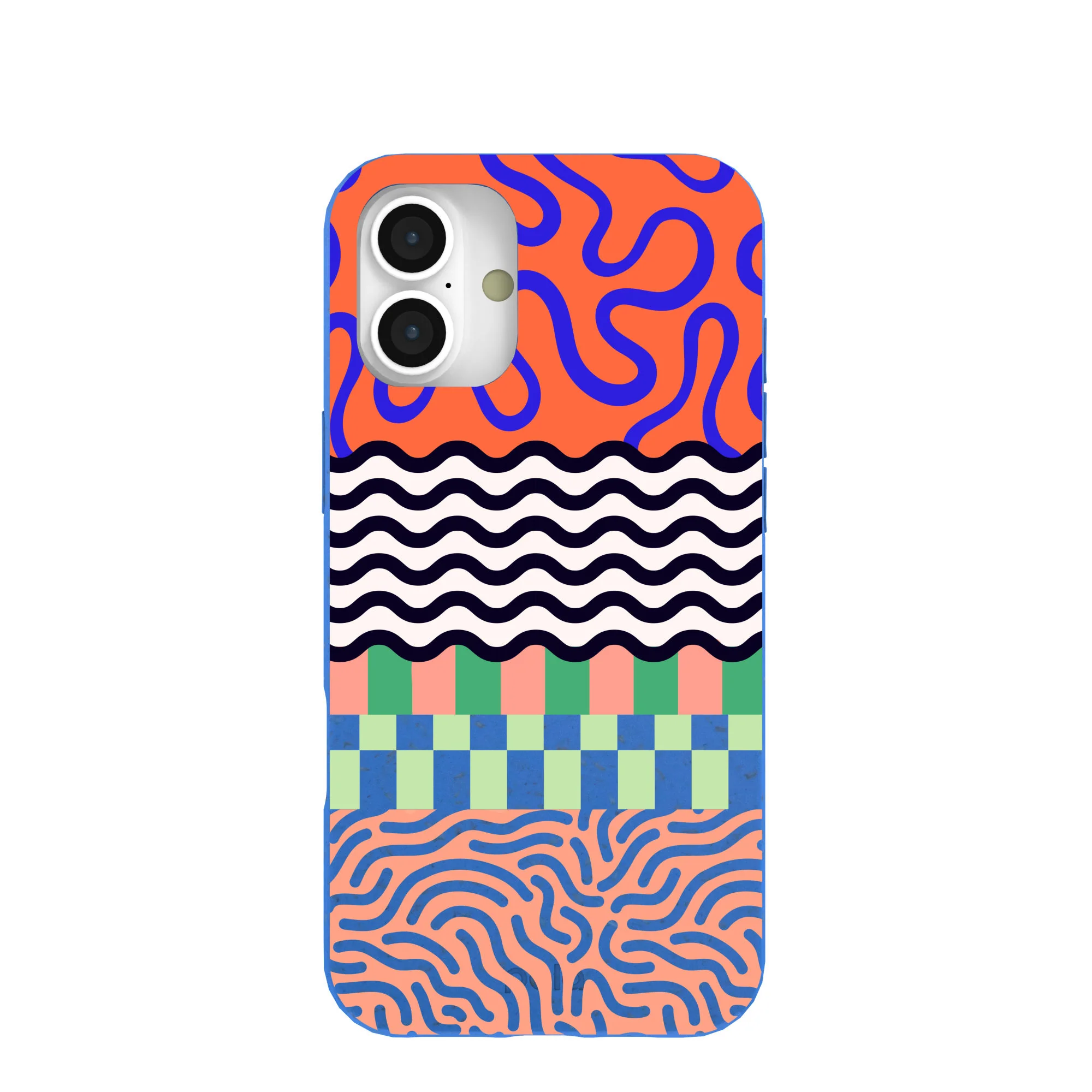 Electric Blue Tangerine Mix iPhone 16 Plus Case
