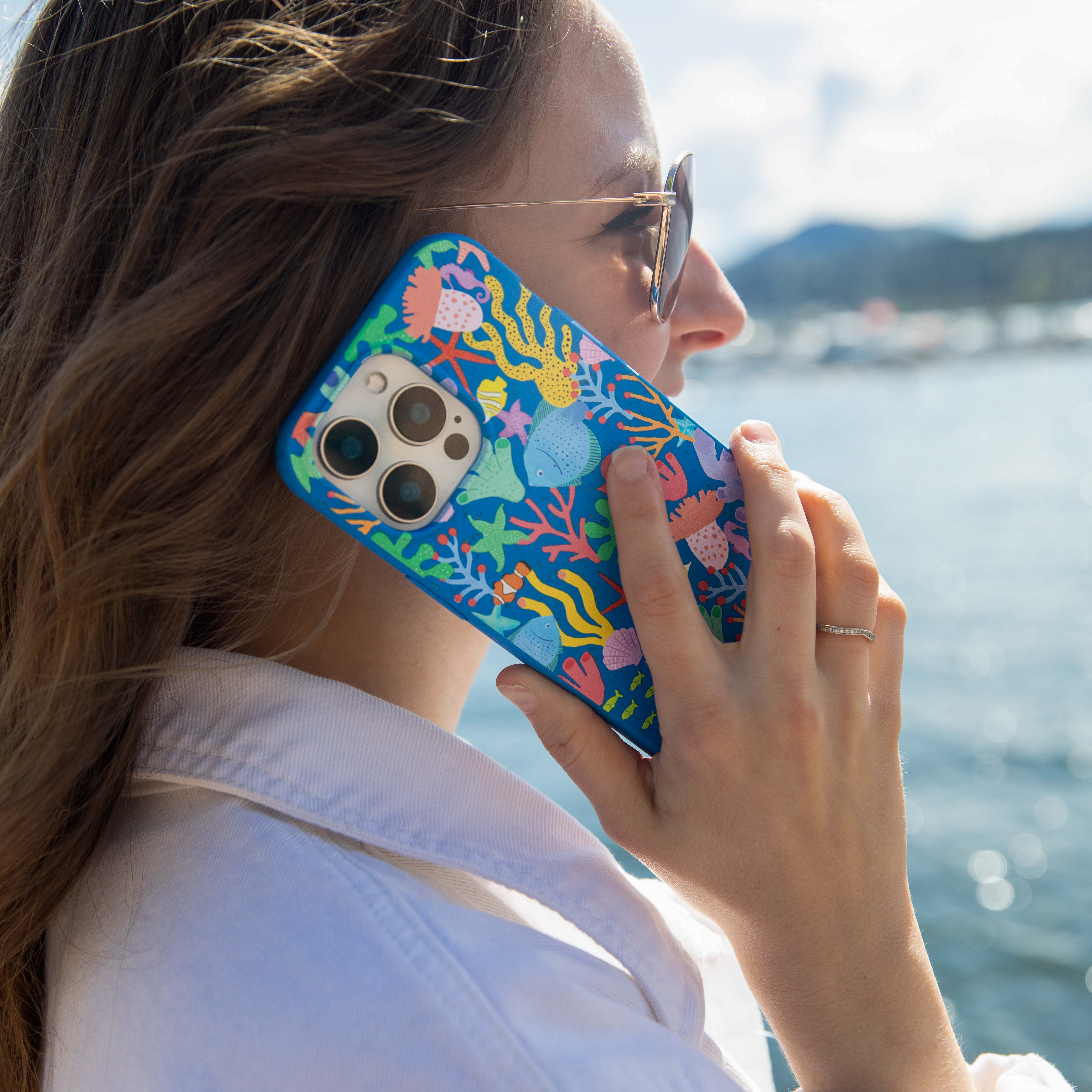 Electric Blue Underwater Blooms Google Pixel 9 Pro XL Case - Image 5