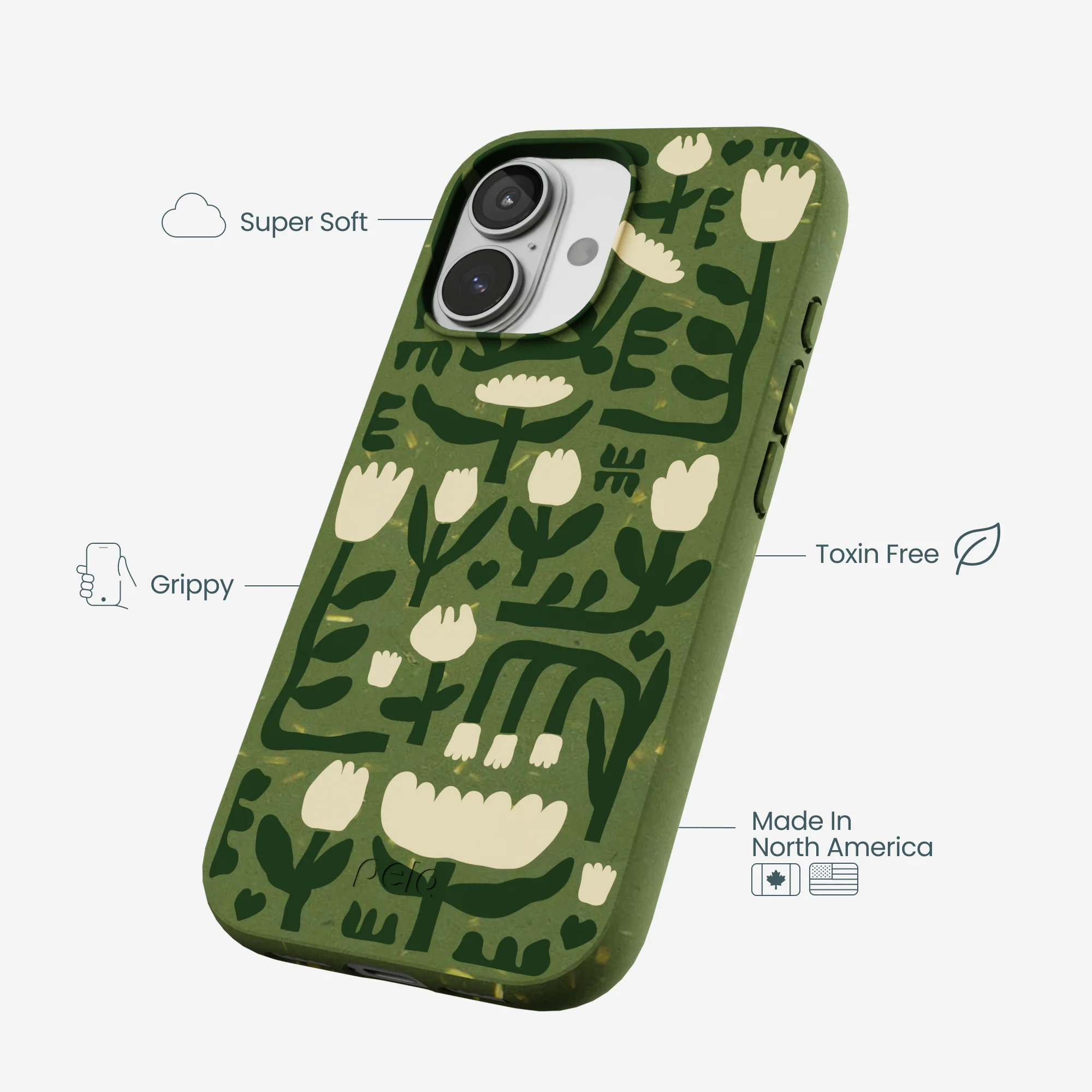 Forest Floor Abstract Tulips iPhone 17 Case - Image 4