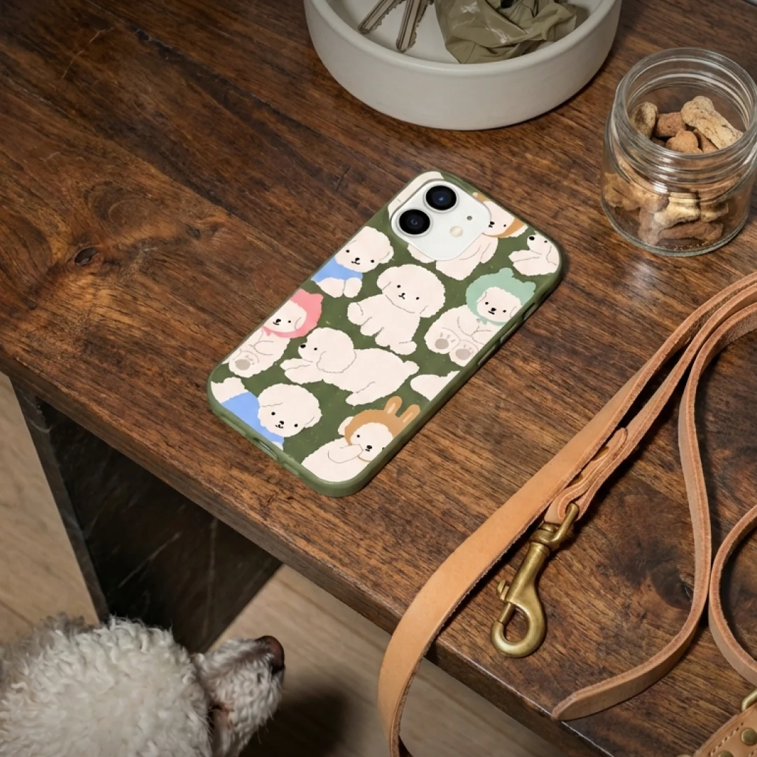 Forest Floor Cloud Poodles iPhone 17 Case - Image 2