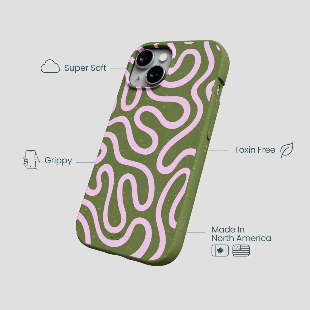 Forest Floor Cotton Curls iPhone 15 Case - Image 4