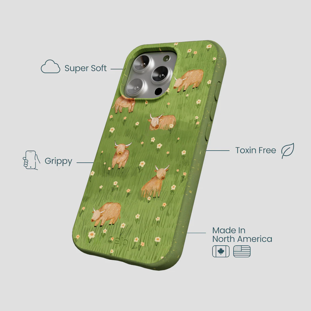 Forest Floor Cozy Cows iPhone 16 Pro Case - Image 3