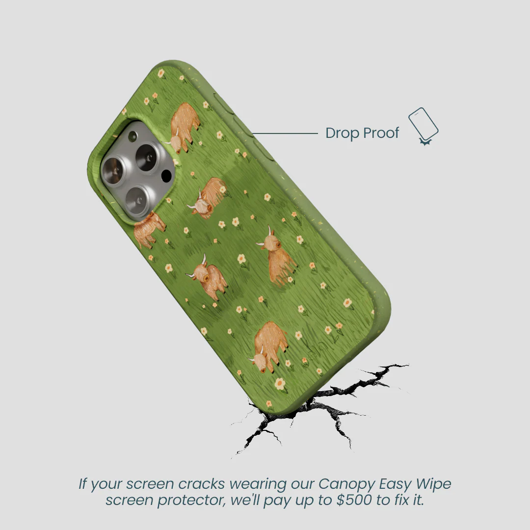 Forest Floor Cozy Cows iPhone 16 Pro Case - Image 4