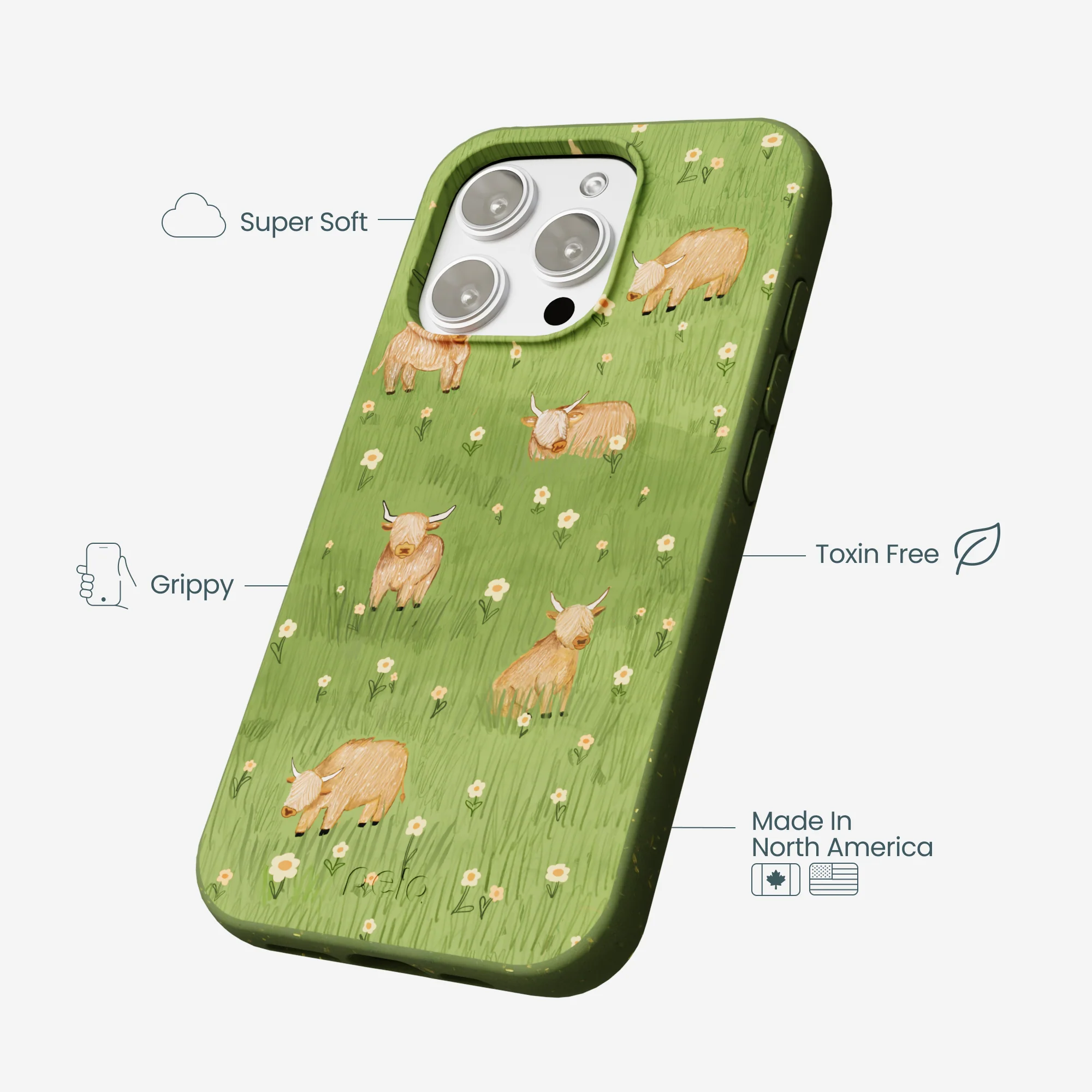 Forest Floor Cozy Cows iPhone 16 Pro Max Case - Image 3