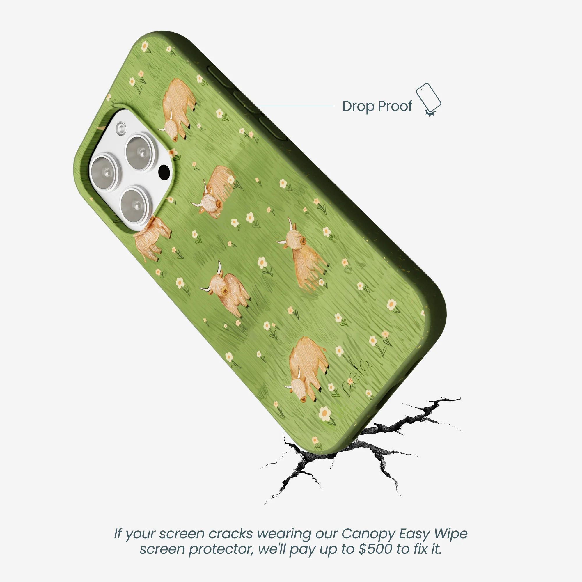 Forest Floor Cozy Cows iPhone 16 Pro Max Case - Image 4