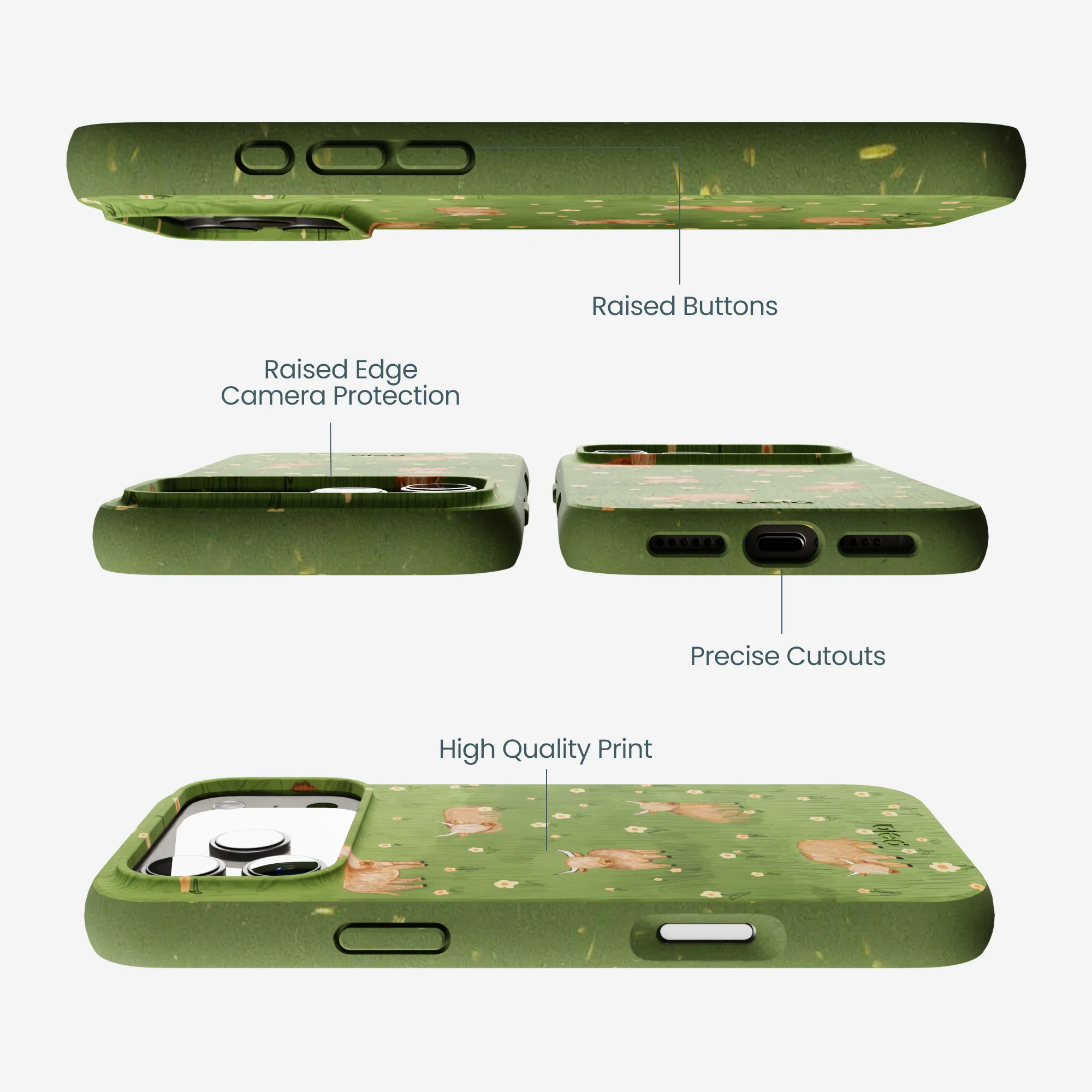 Forest Floor Cozy Cows iPhone 17 Pro Max Case - Image 2