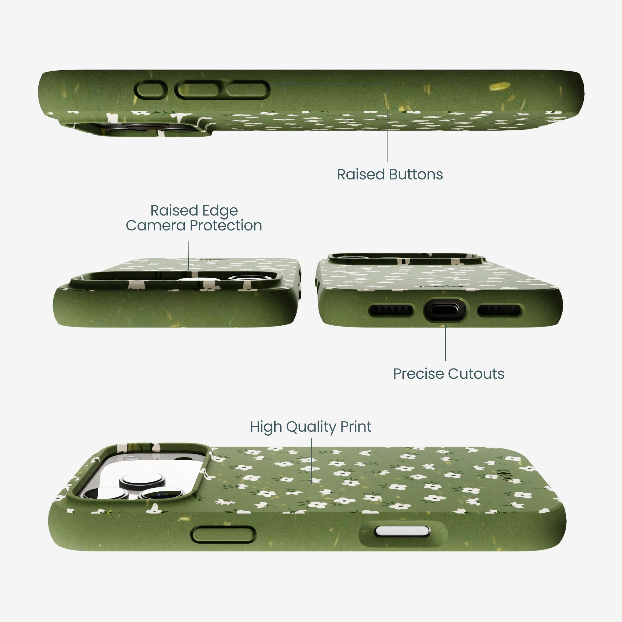 Forest Floor Ditzy Greens iPhone 17 Pro Max Case - Image 3