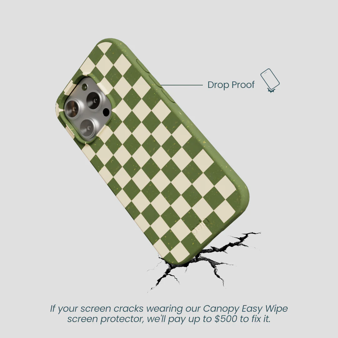 Forest Floor Matcha Check iPhone 16 Pro Case - Image 5