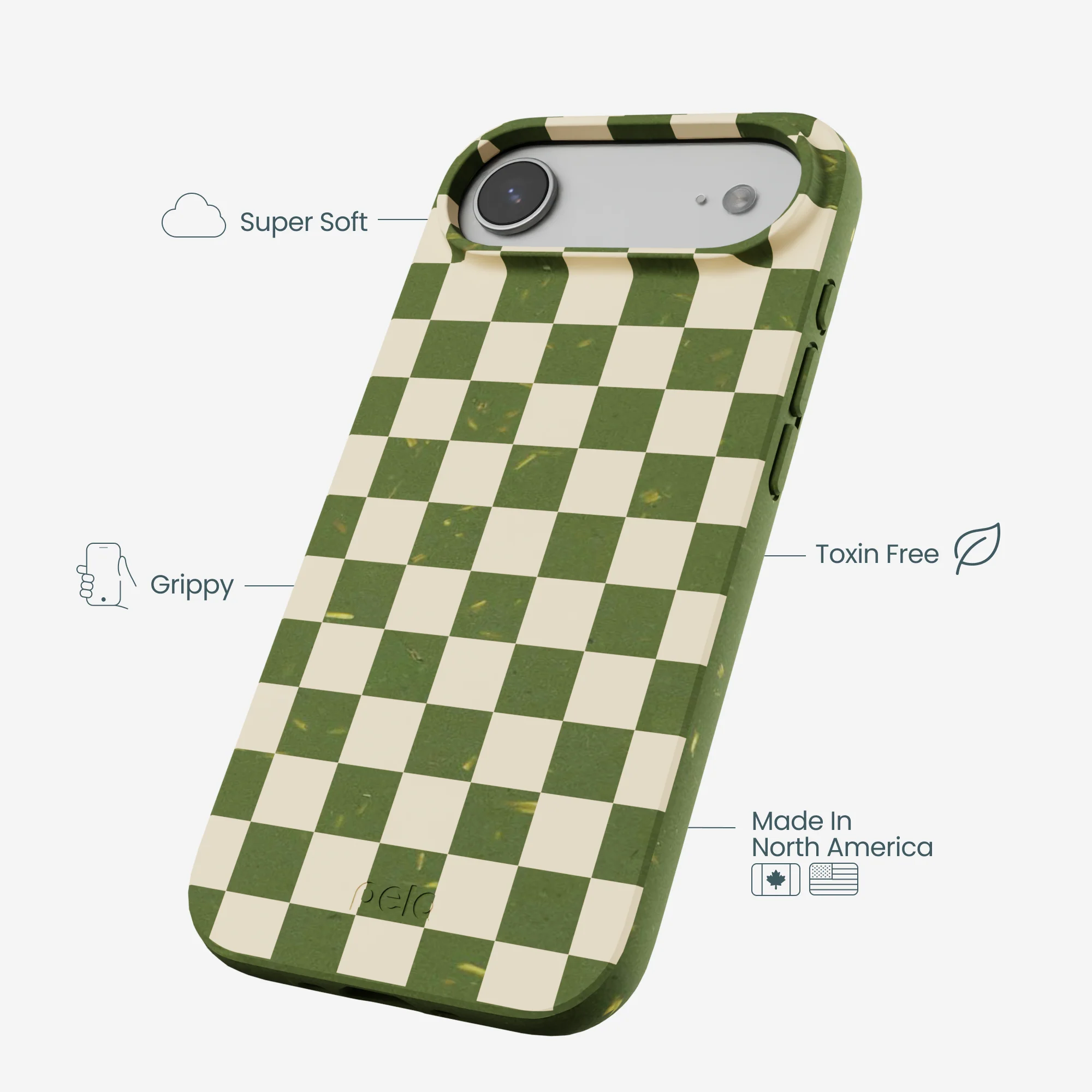 Forest Floor Matcha Check iPhone Air Case - Image 4