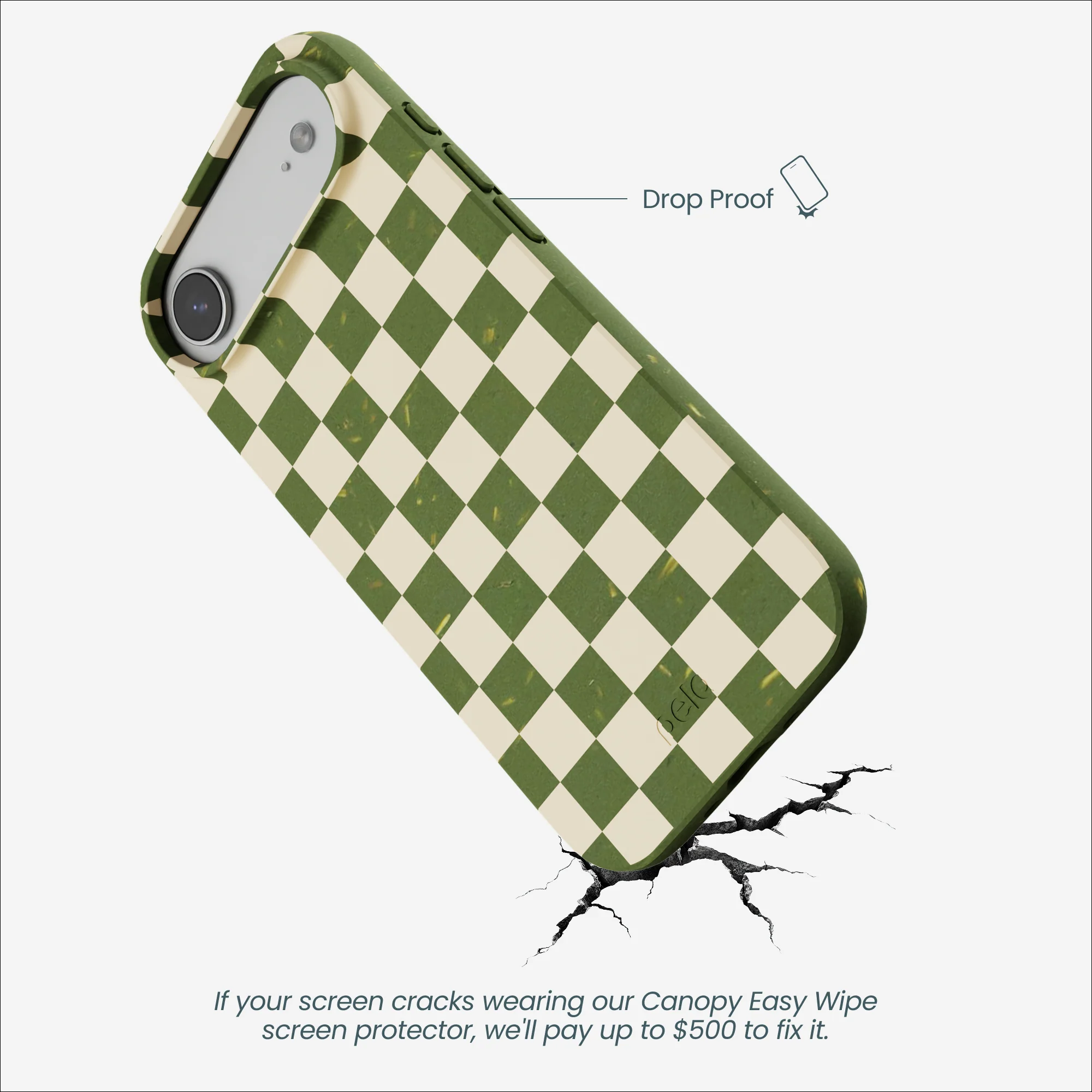 Forest Floor Matcha Check iPhone Air Case - Image 5