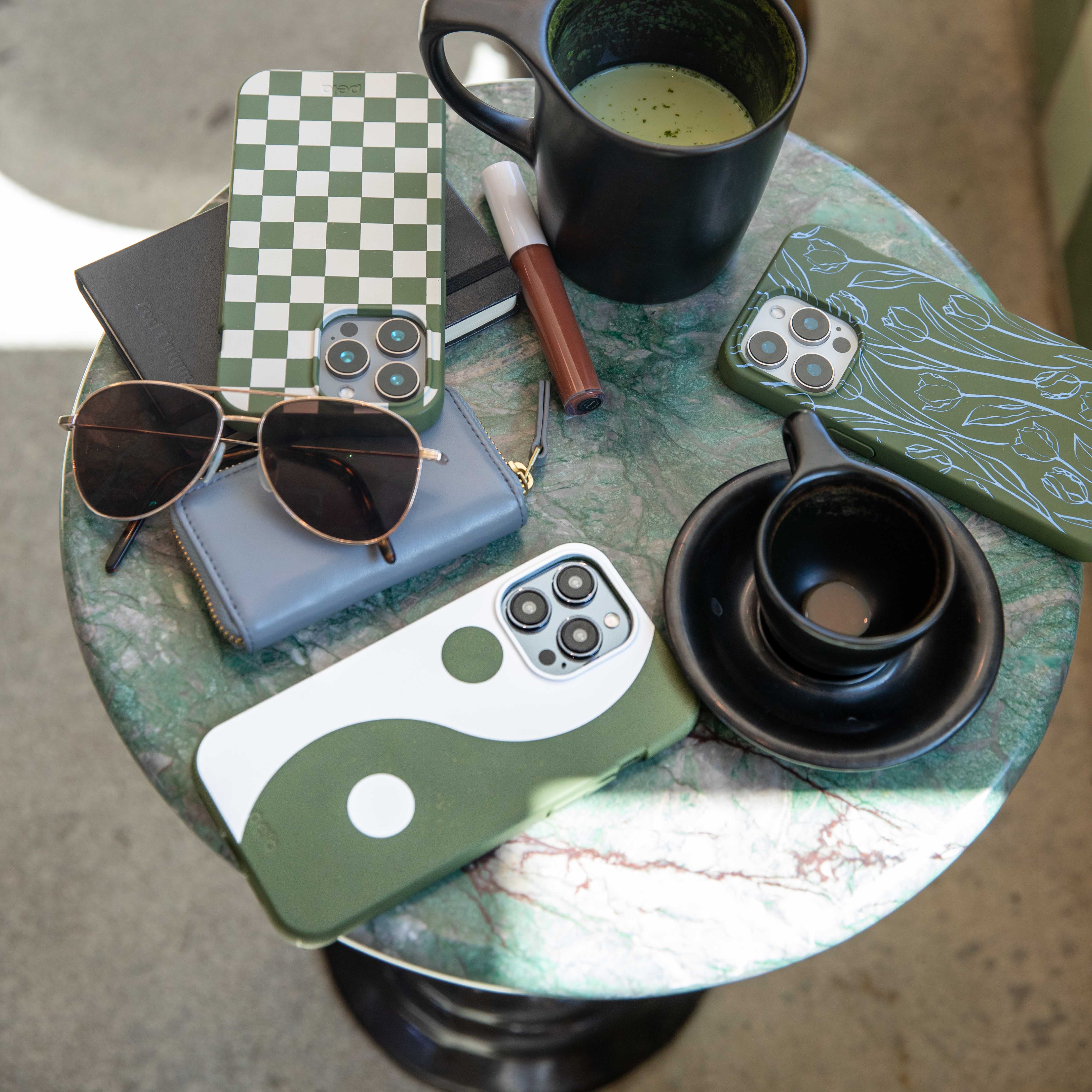 Forest Floor Matcha Check Samsung Galaxy S23+(Plus) Case - Image 7