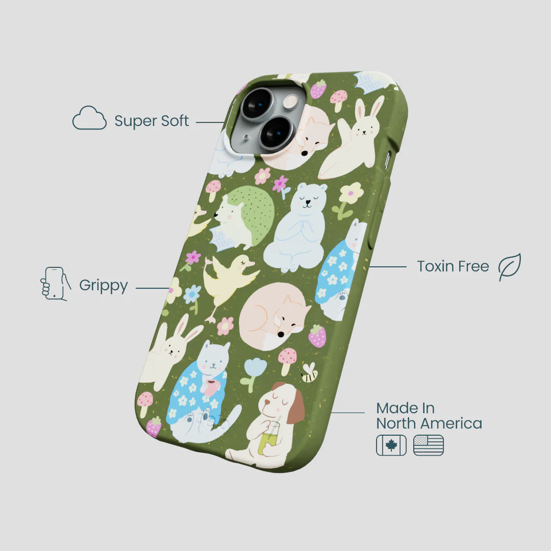 Forest Floor Wellness Creatures iPhone 14 Case - Image 4