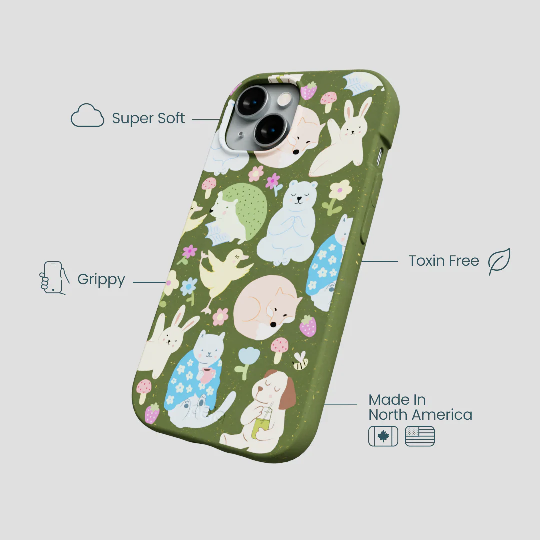 Forest Floor Wellness Creatures iPhone 15 Case - Image 4
