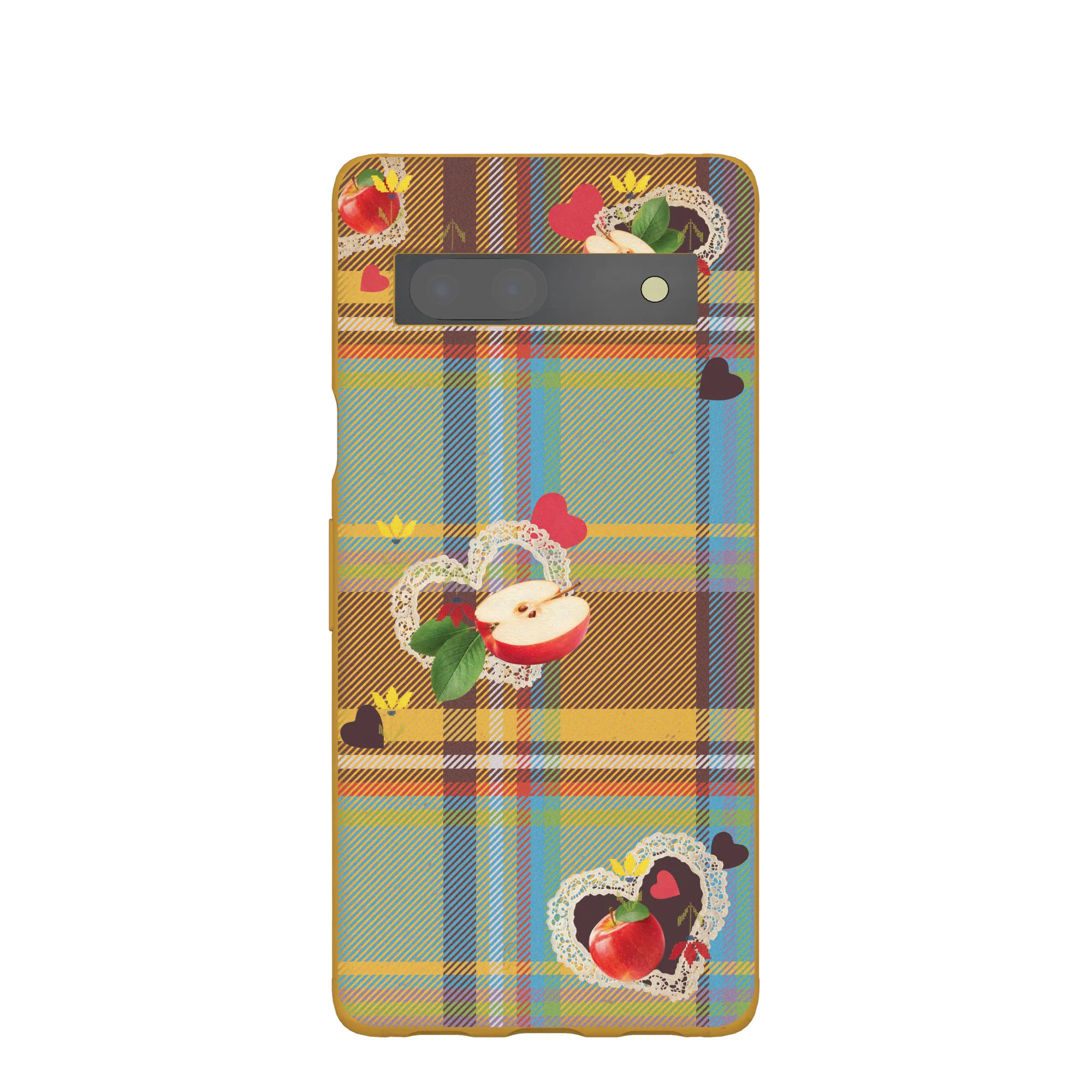 Honey Apple Plaid Google Pixel 7a Case