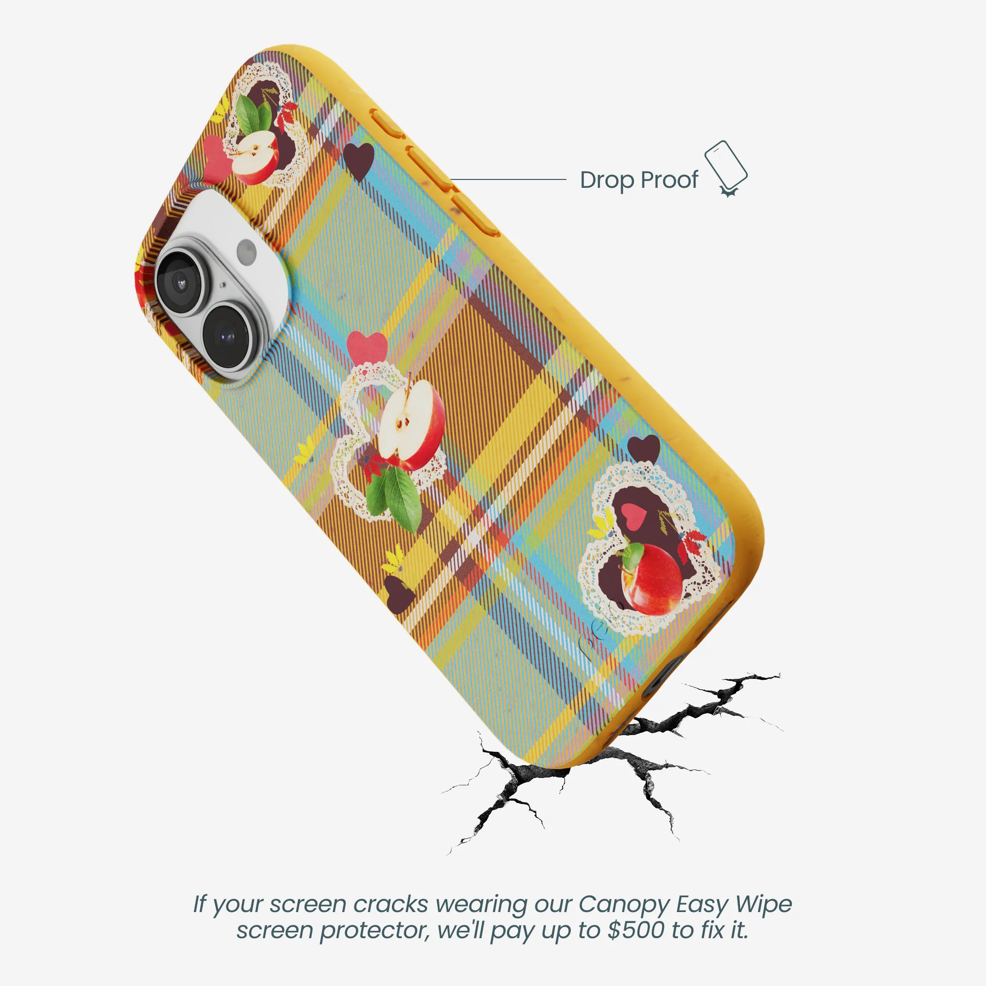 Honey Apple Plaid iPhone 17 Case - Image 5