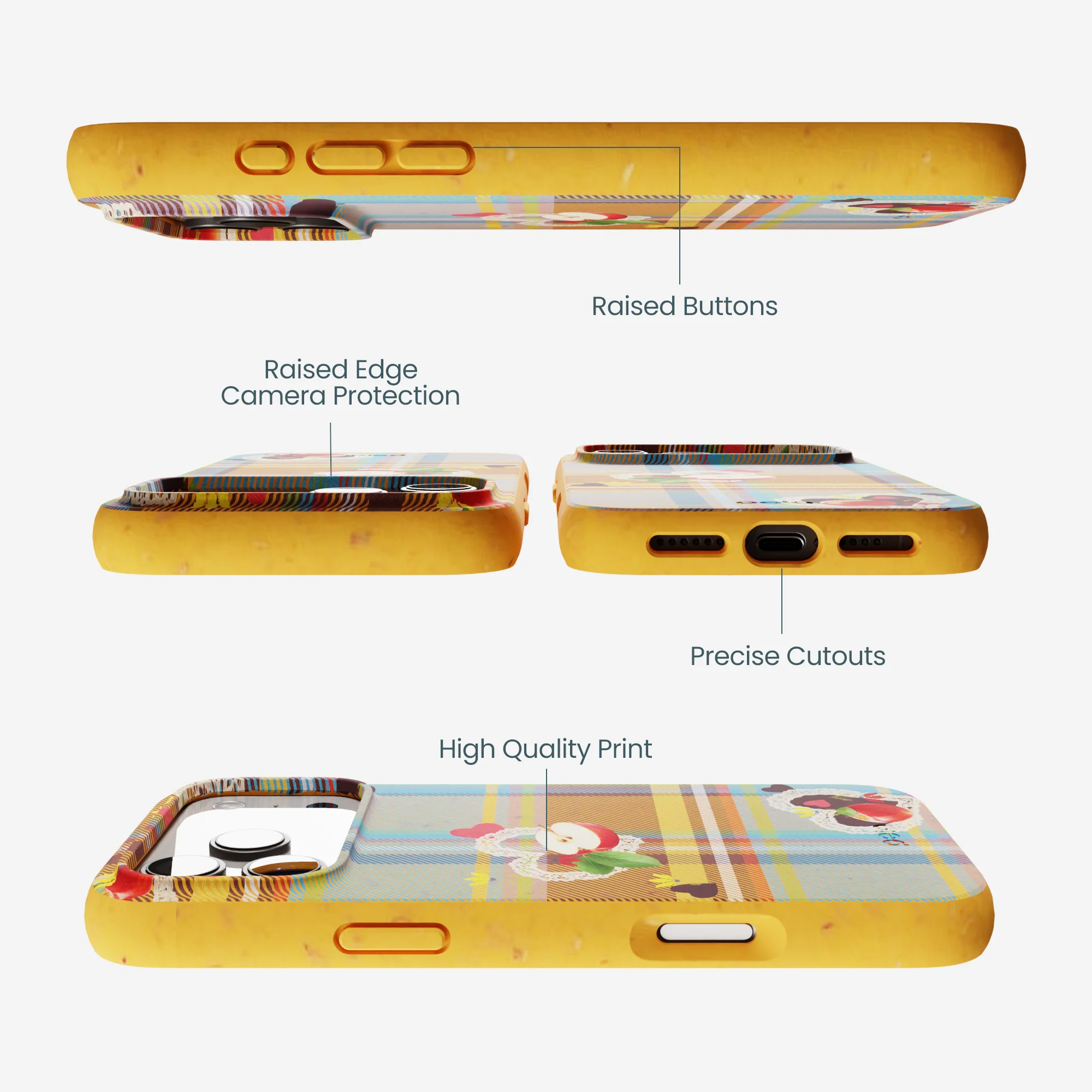 Honey Apple Plaid iPhone 17 Pro Max Case - Image 3
