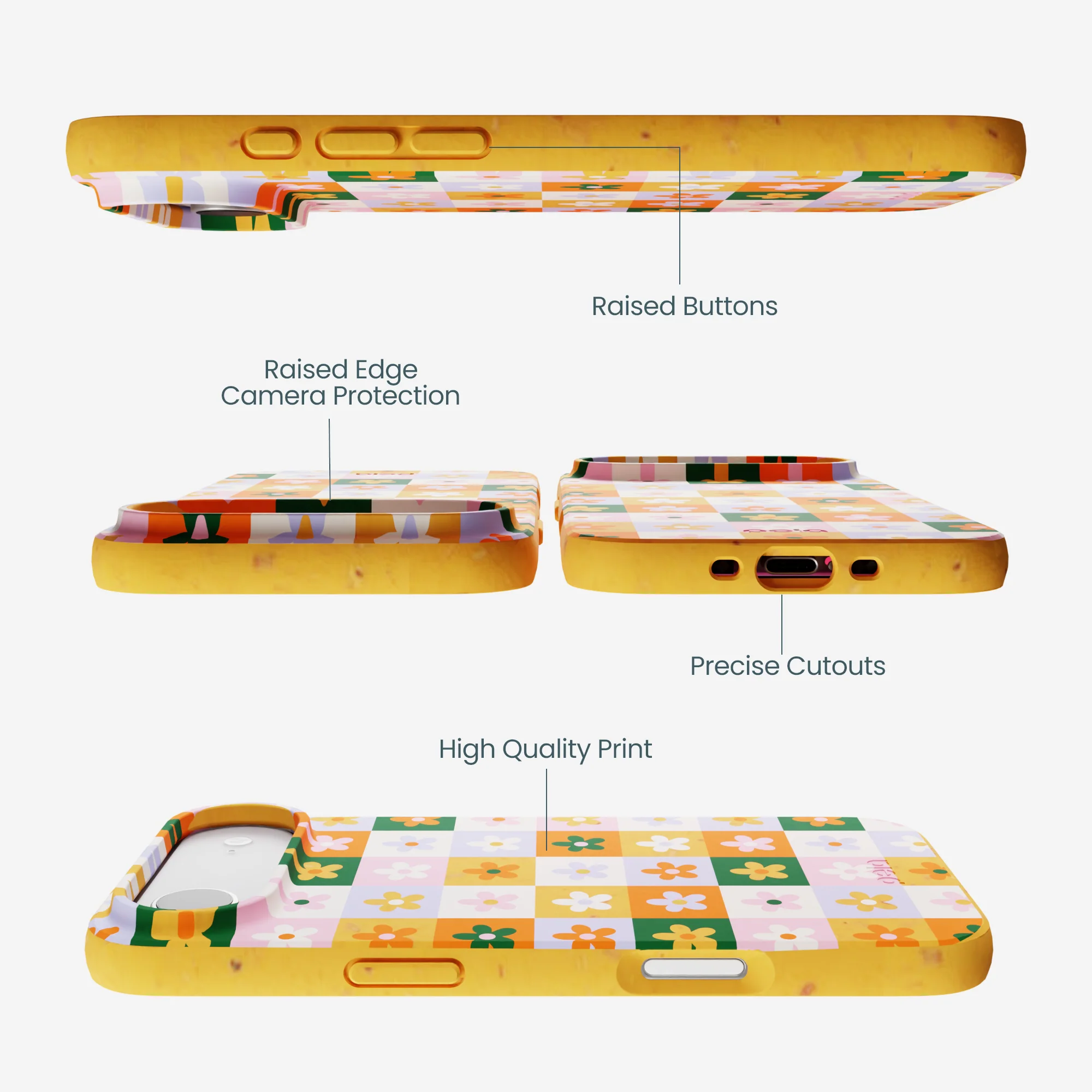 Honey Flower Tiles iPhone Air Case - Image 2