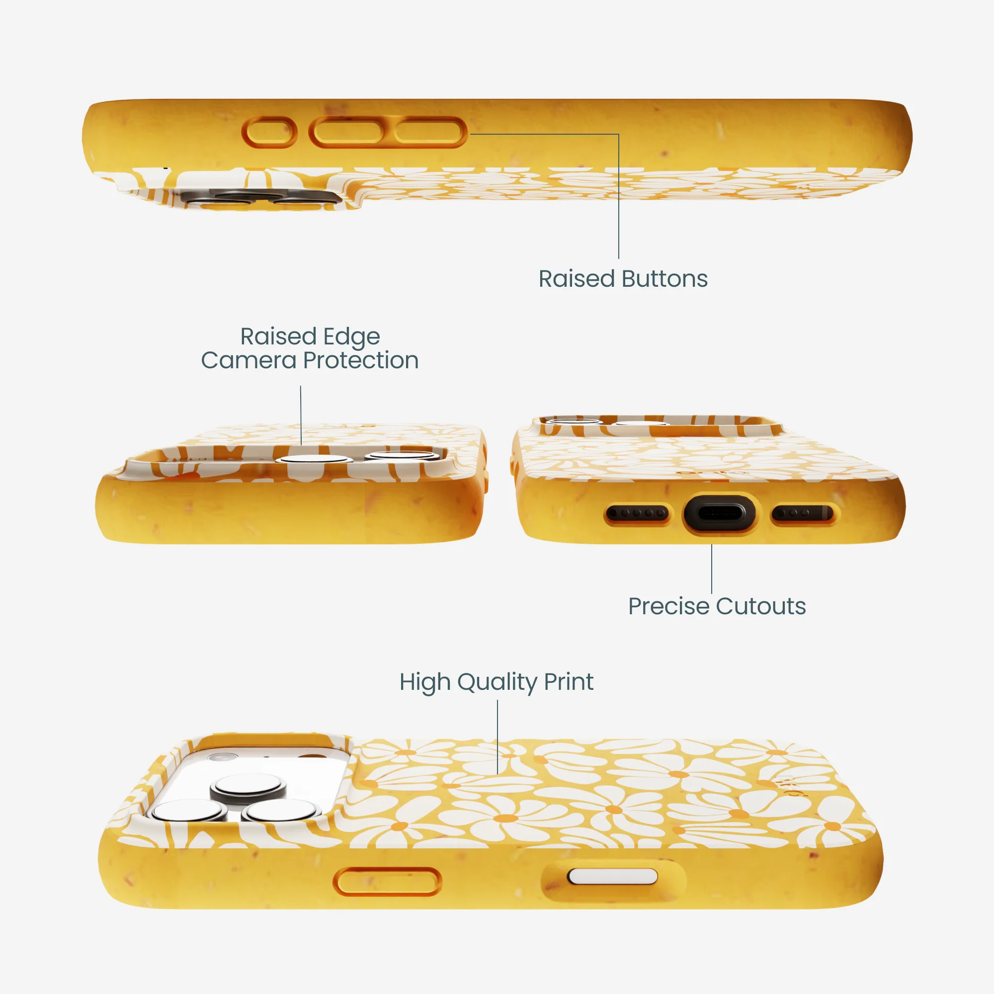 Honey Funky Petals iPhone 17 Pro Case - Image 2