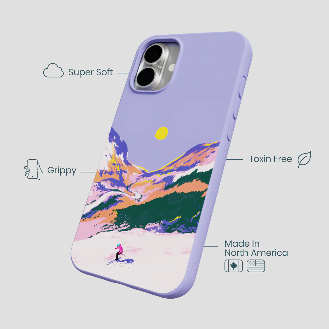 Lavender Alpine Sunset iPhone 16 Plus Case - Image 3