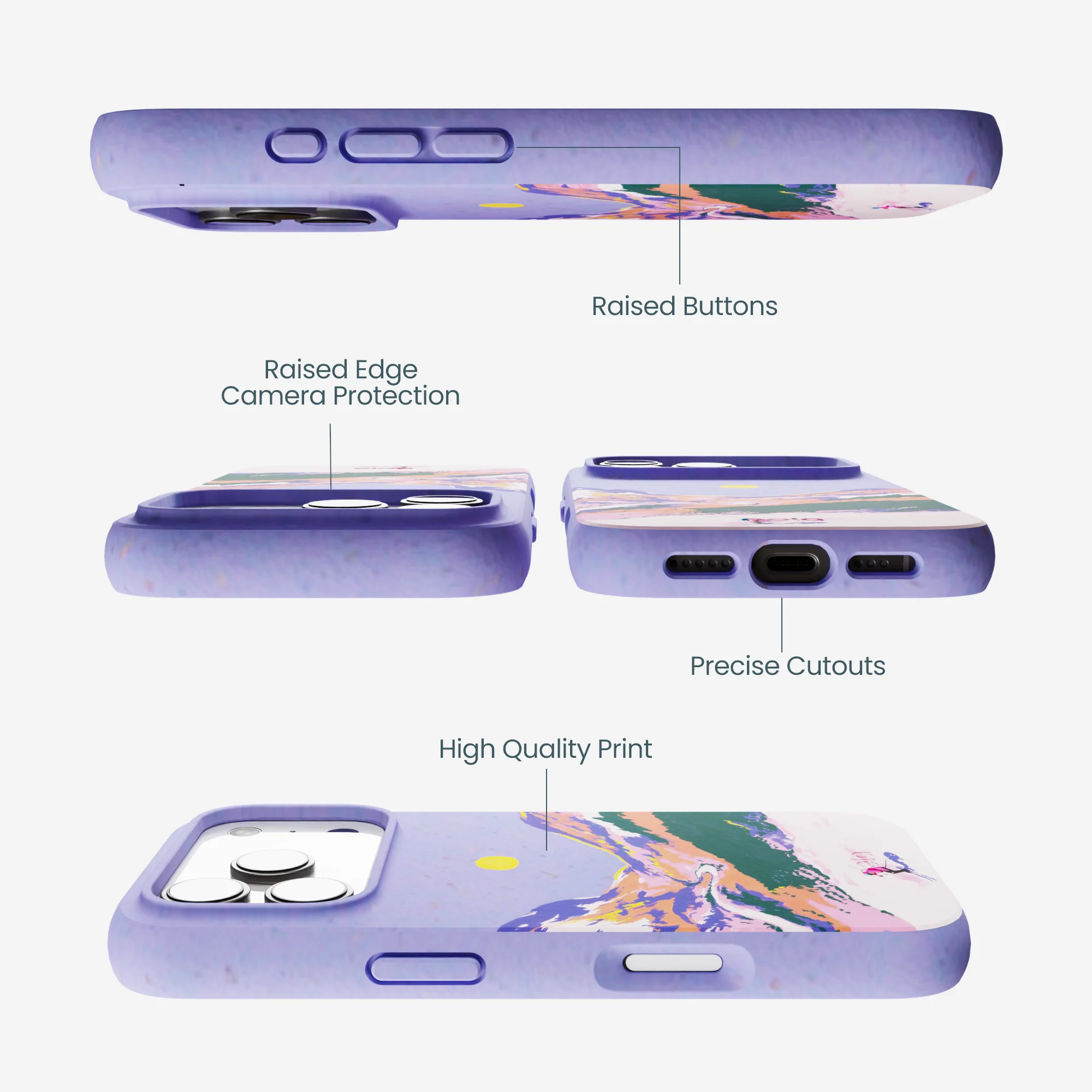 Lavender Alpine Sunset iPhone 17 Pro Case - Image 2