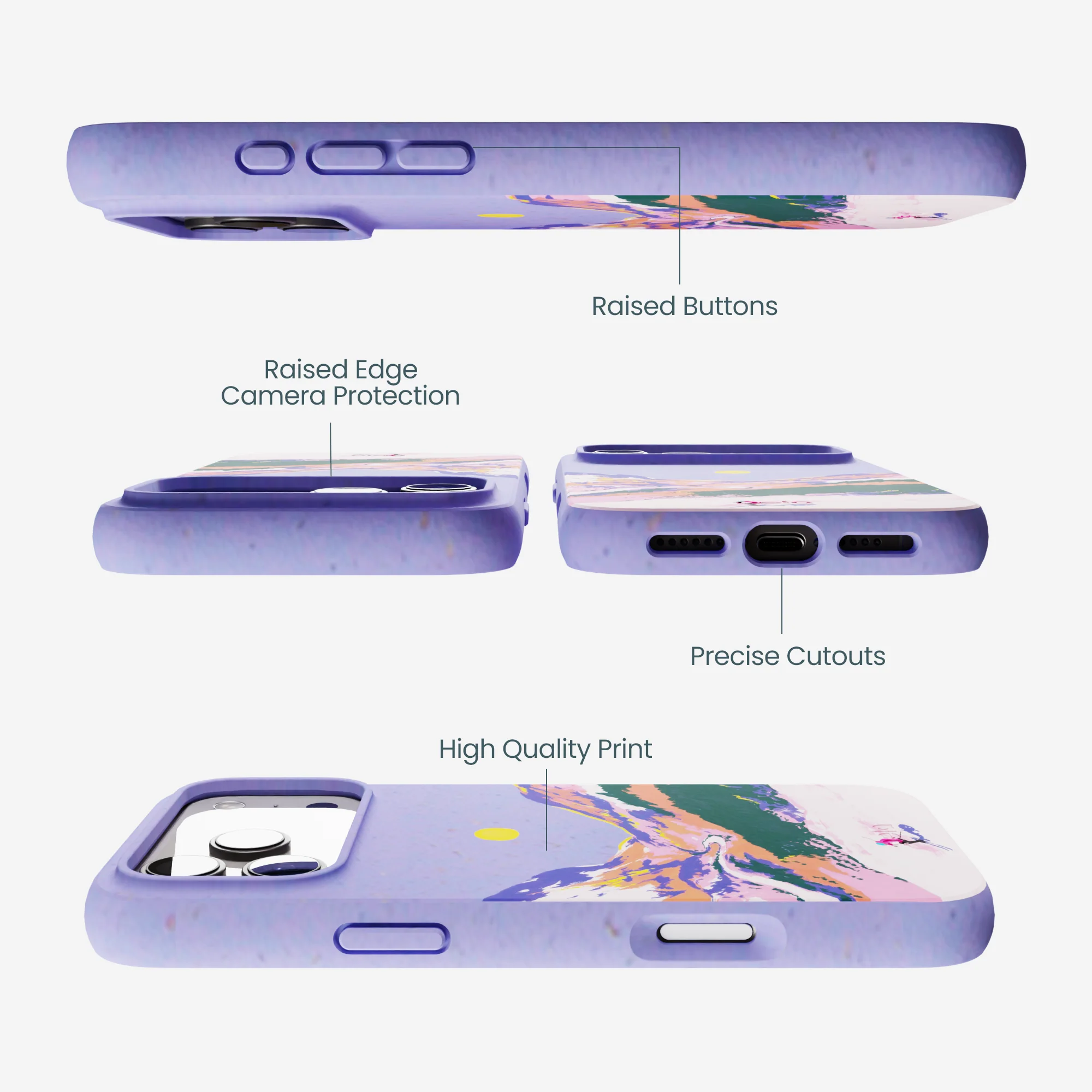 Lavender Alpine Sunset iPhone 17 Pro Max Case - Image 2