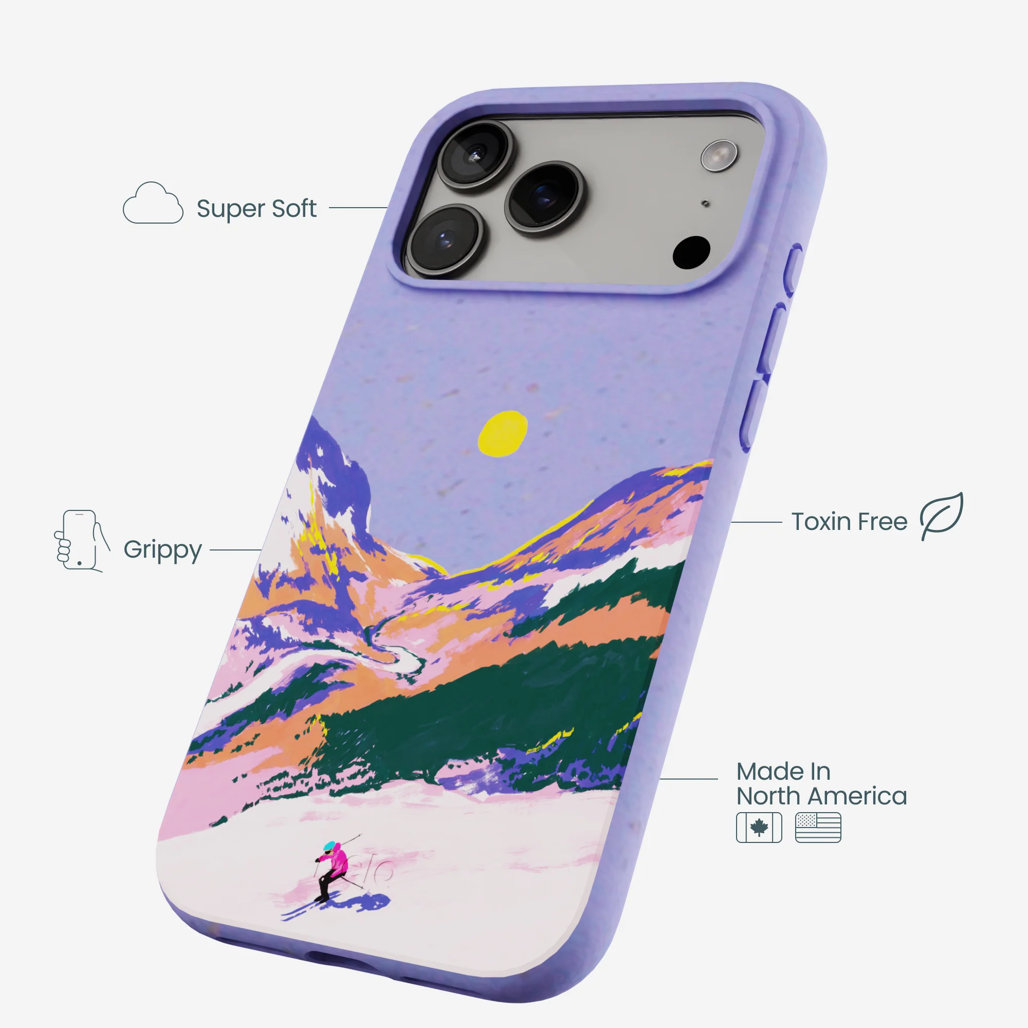 Lavender Alpine Sunset iPhone 17 Pro Max Case - Image 3