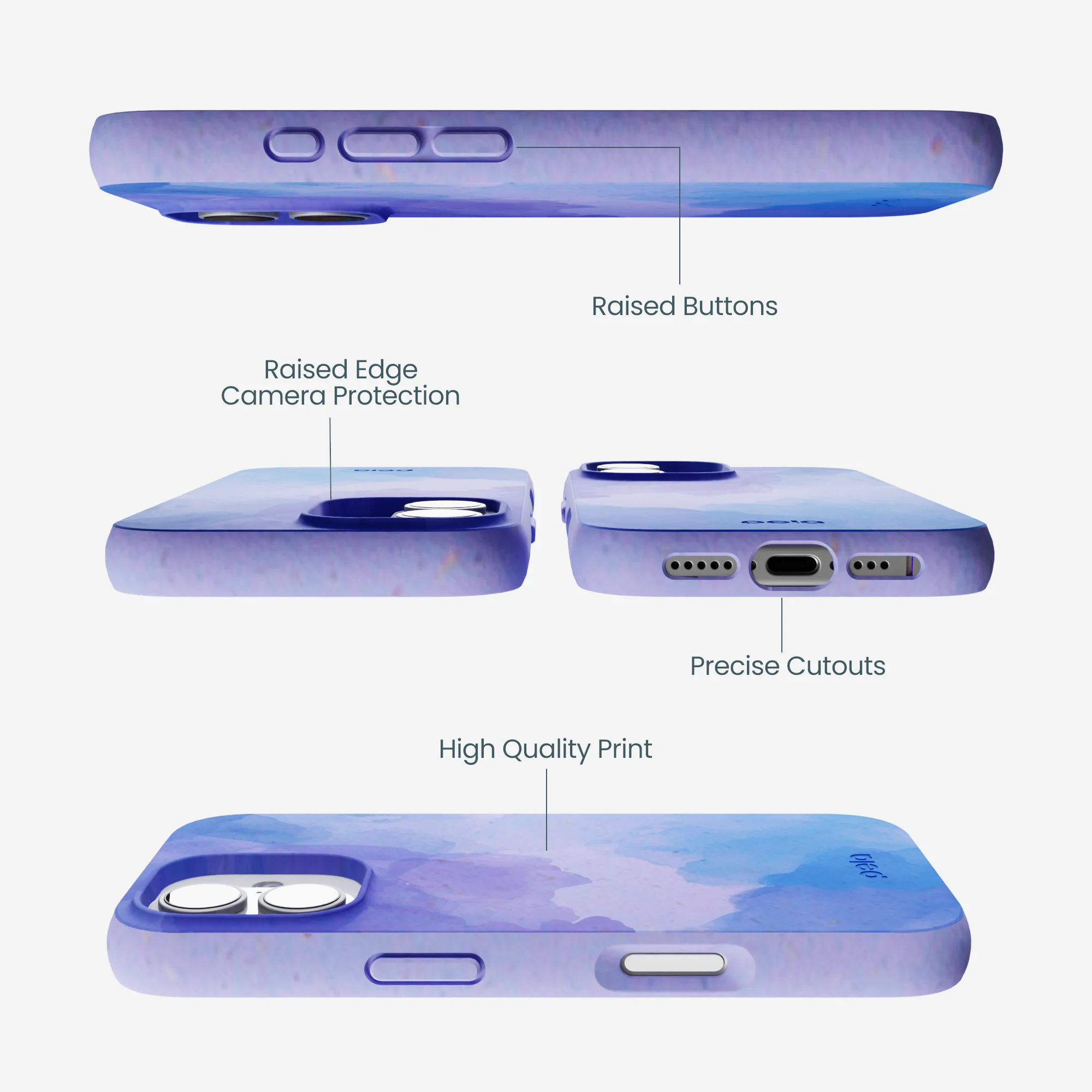 Lavender Blue Reflections iPhone 17 Case - Image 3