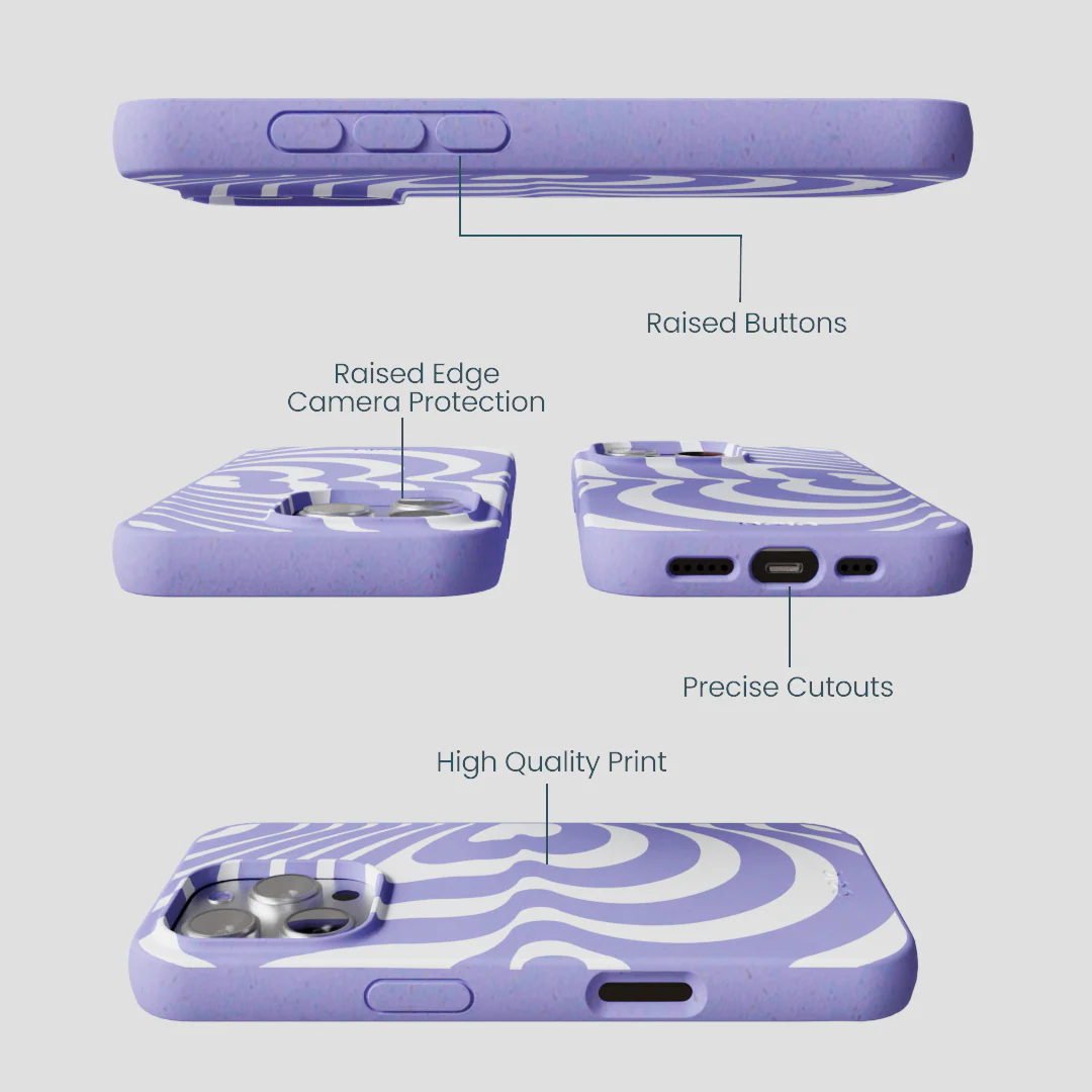 Lavender Flutter Left iPhone 16 Pro Case - Image 3