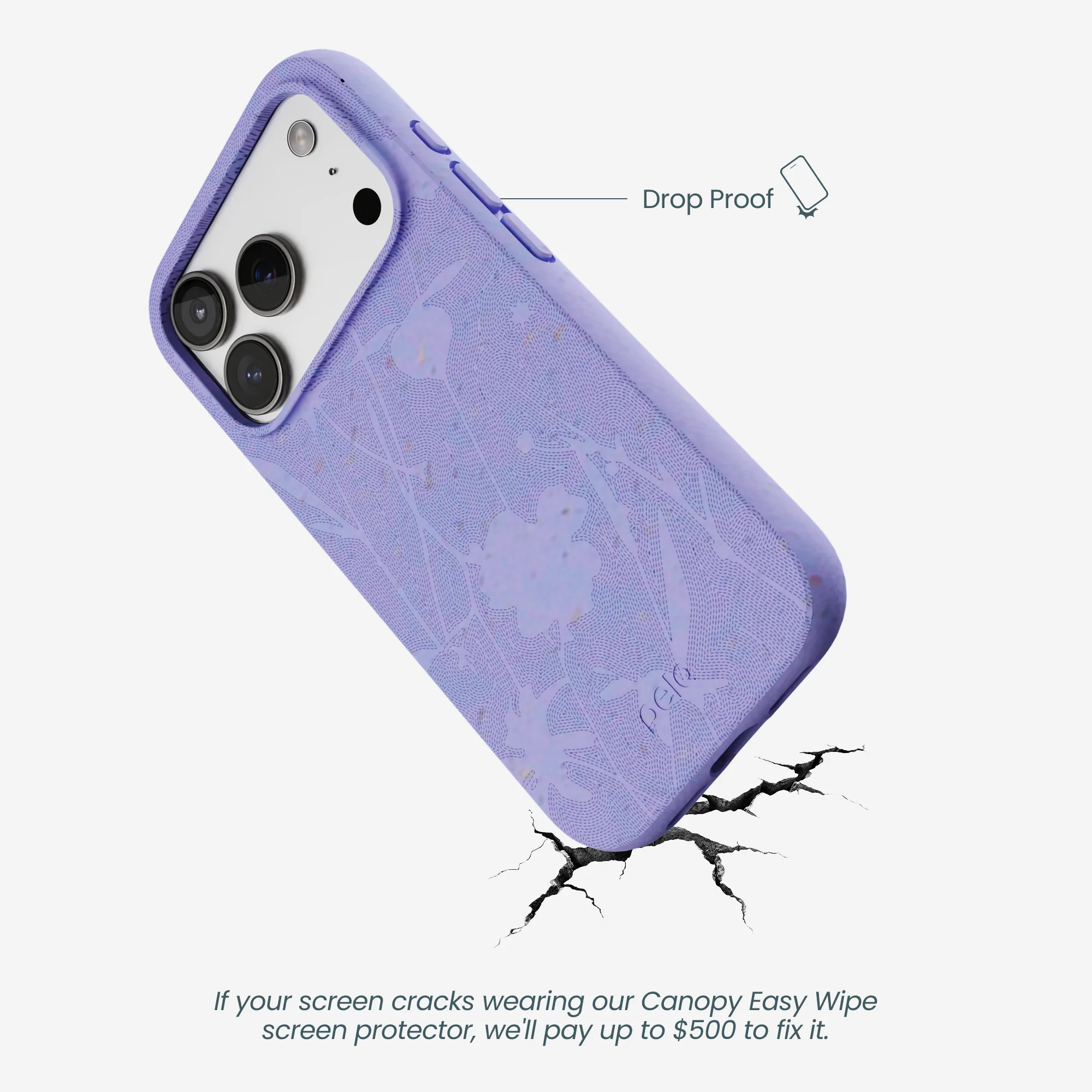 Lavender Wildflower Stitching iPhone 17 Pro Case - Image 4