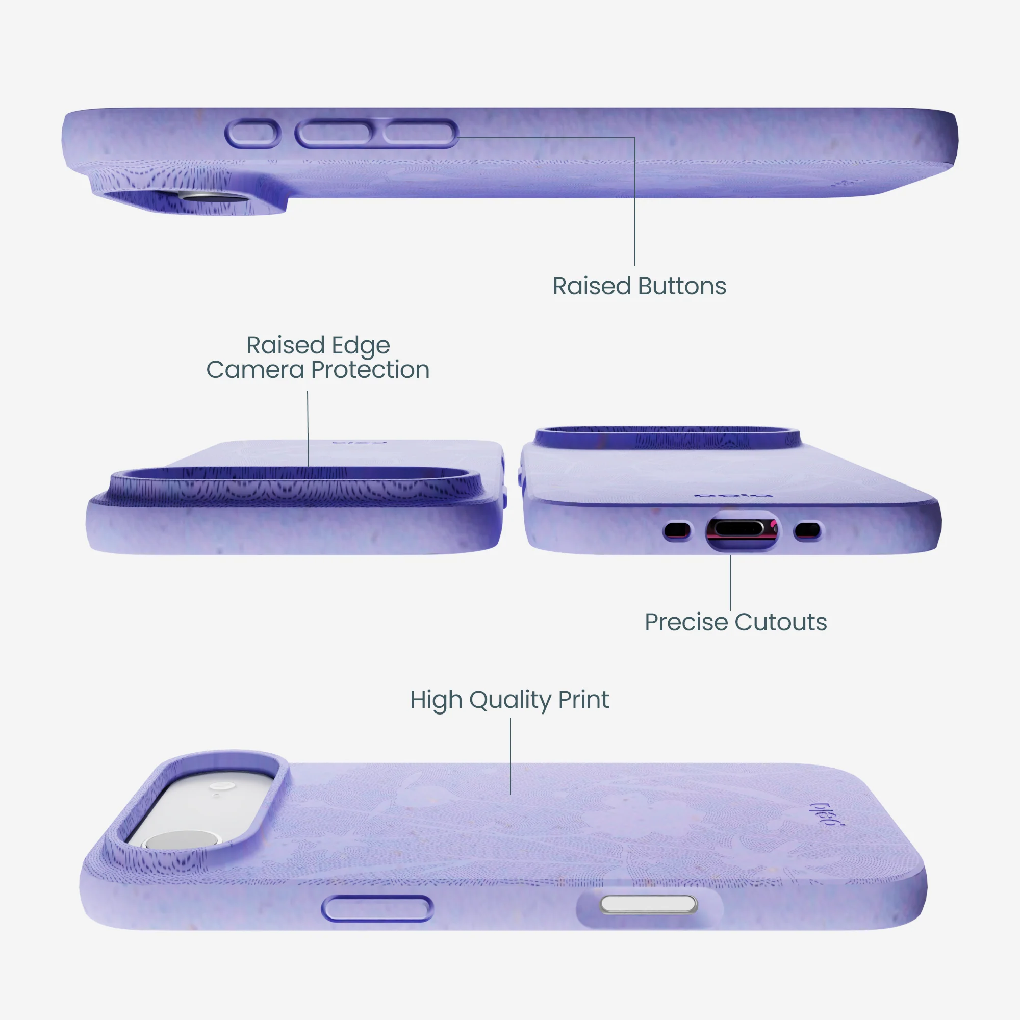 Lavender Wildflower Stitching iPhone Air Case - Image 3