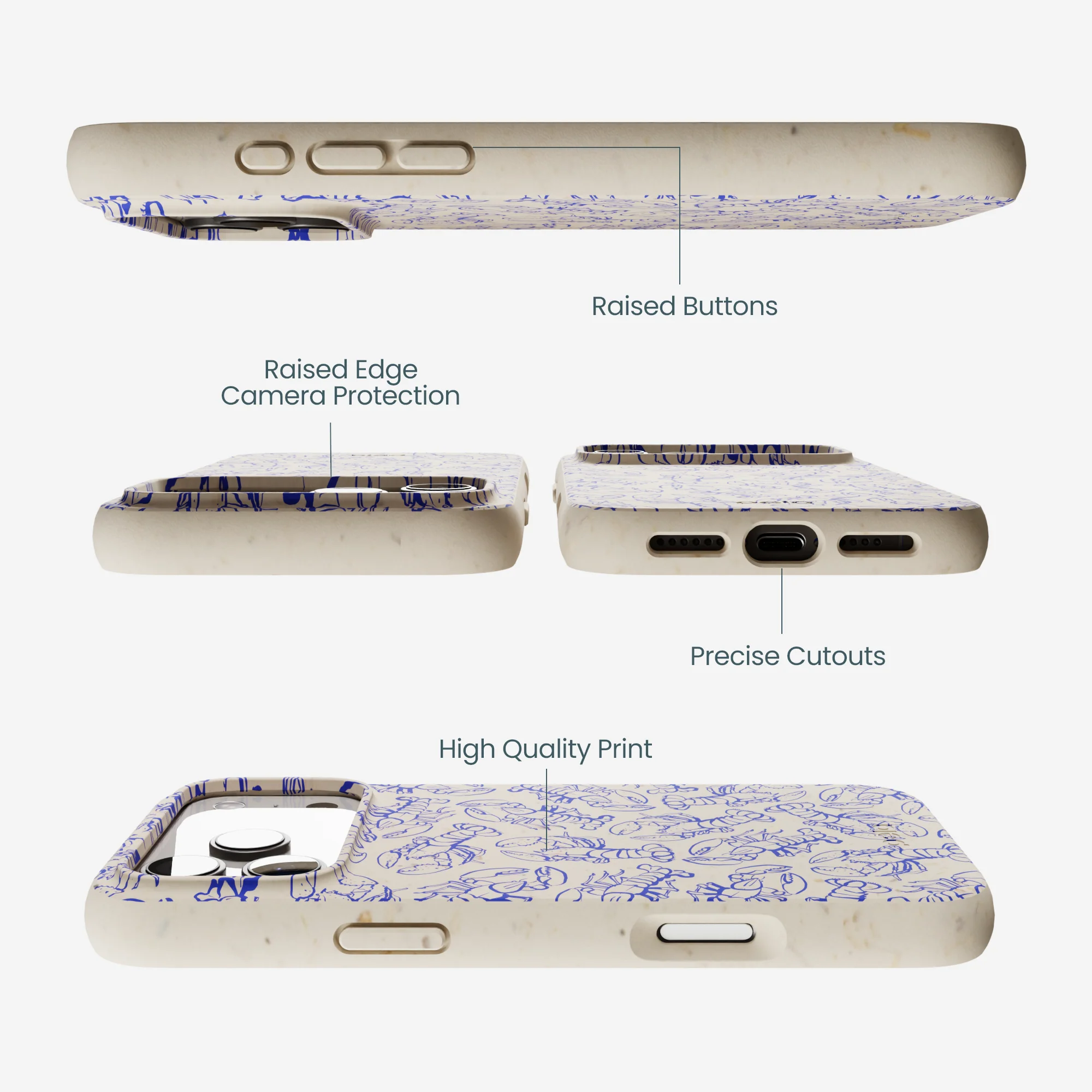 London Fog Blue Lobster iPhone 17 Pro Max Case - Image 3
