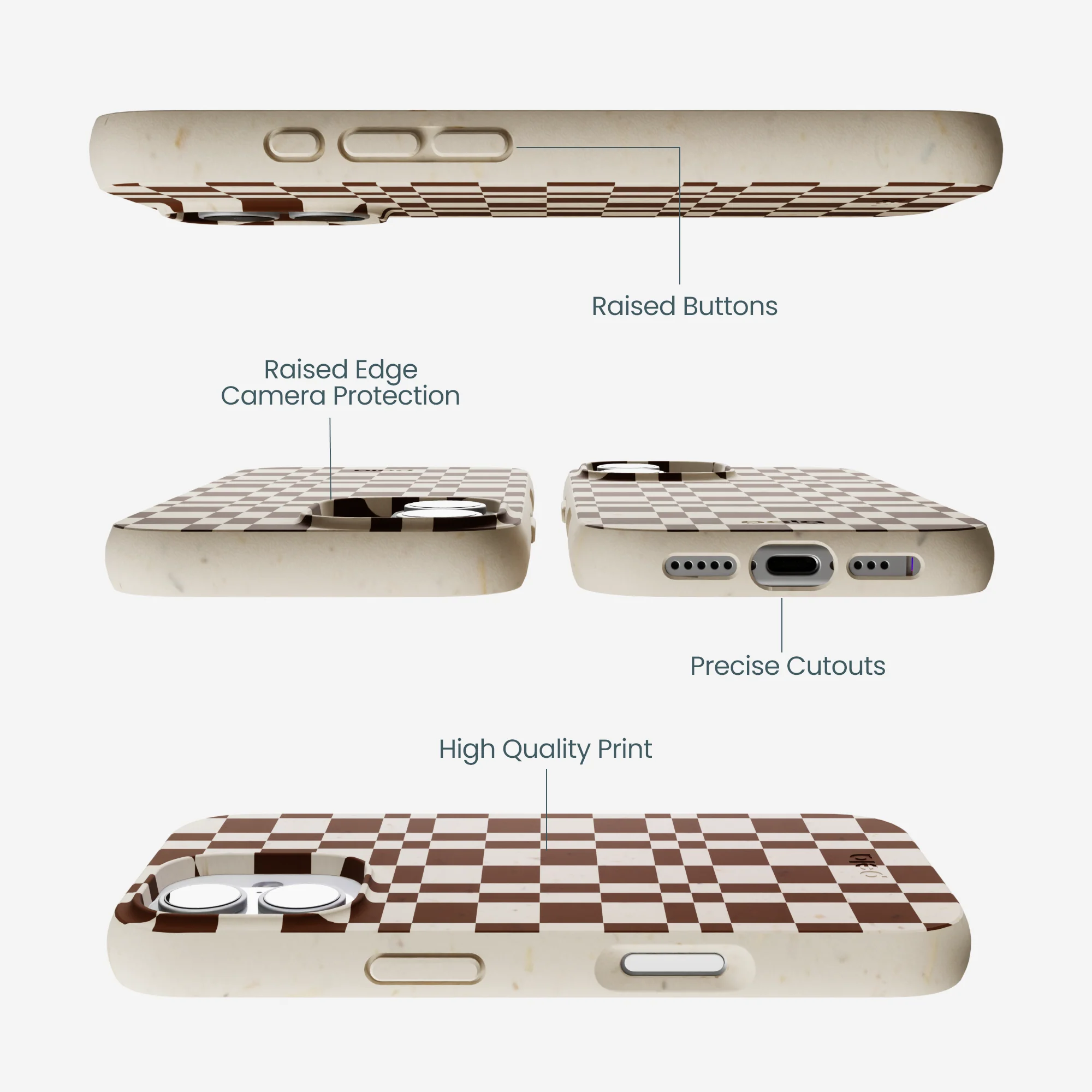 London Fog Chestnut Checkers iPhone 17 Case - Image 3