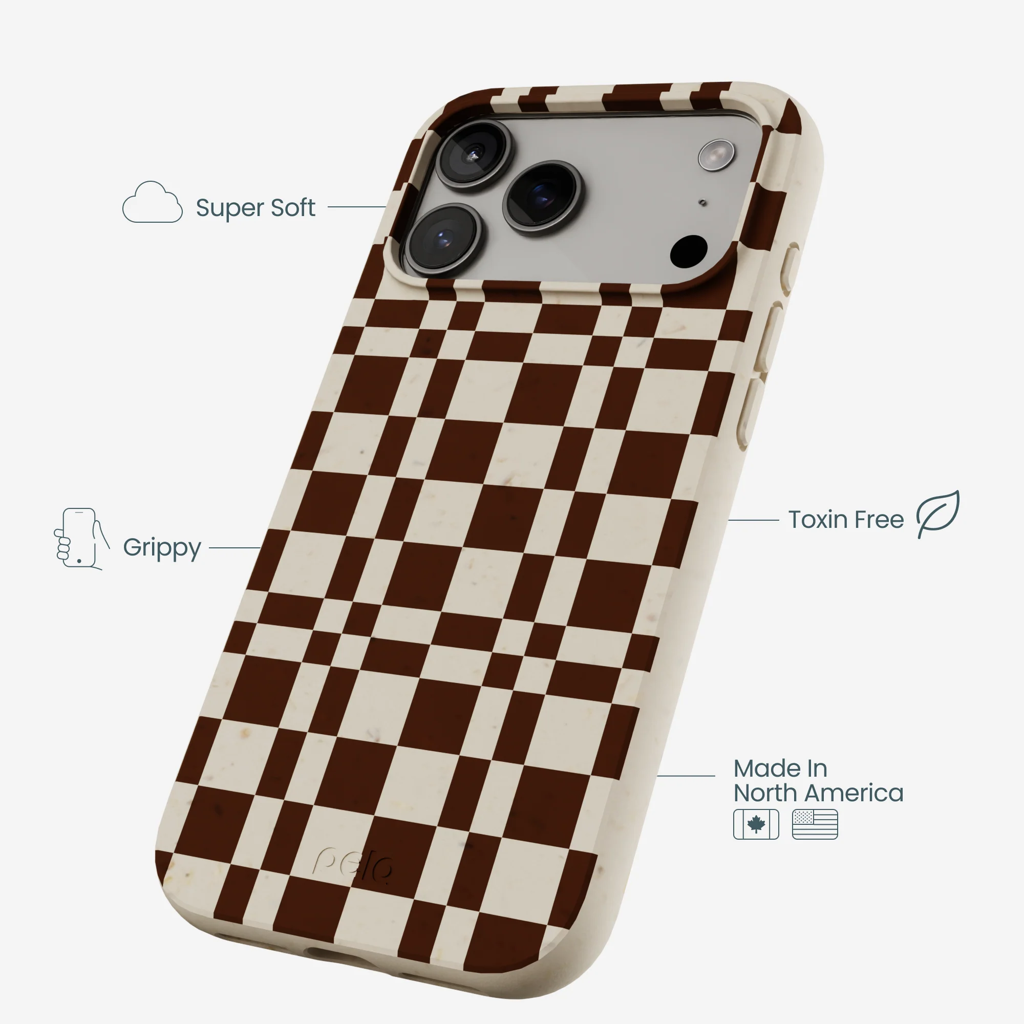 London Fog Chestnut Checkers iPhone 17 Pro Max Case - Image 3