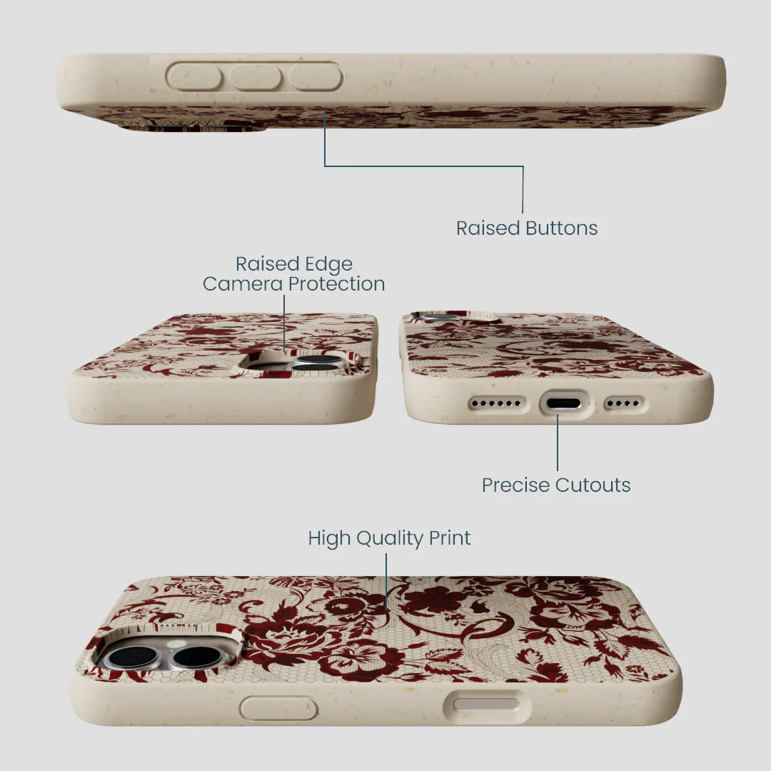 London Fog Crimson Veil iPhone 16 Plus Case - Image 3