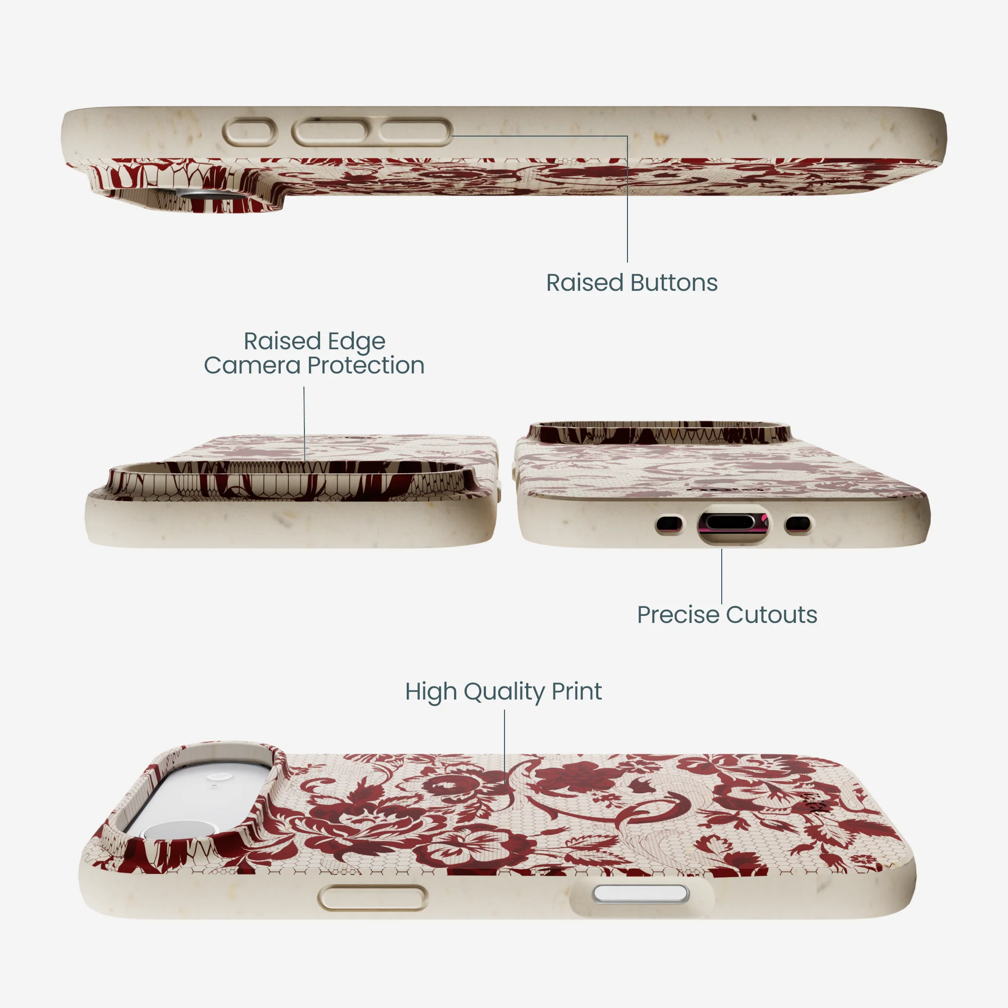 London Fog Crimson Veil iPhone Air Case - Image 3