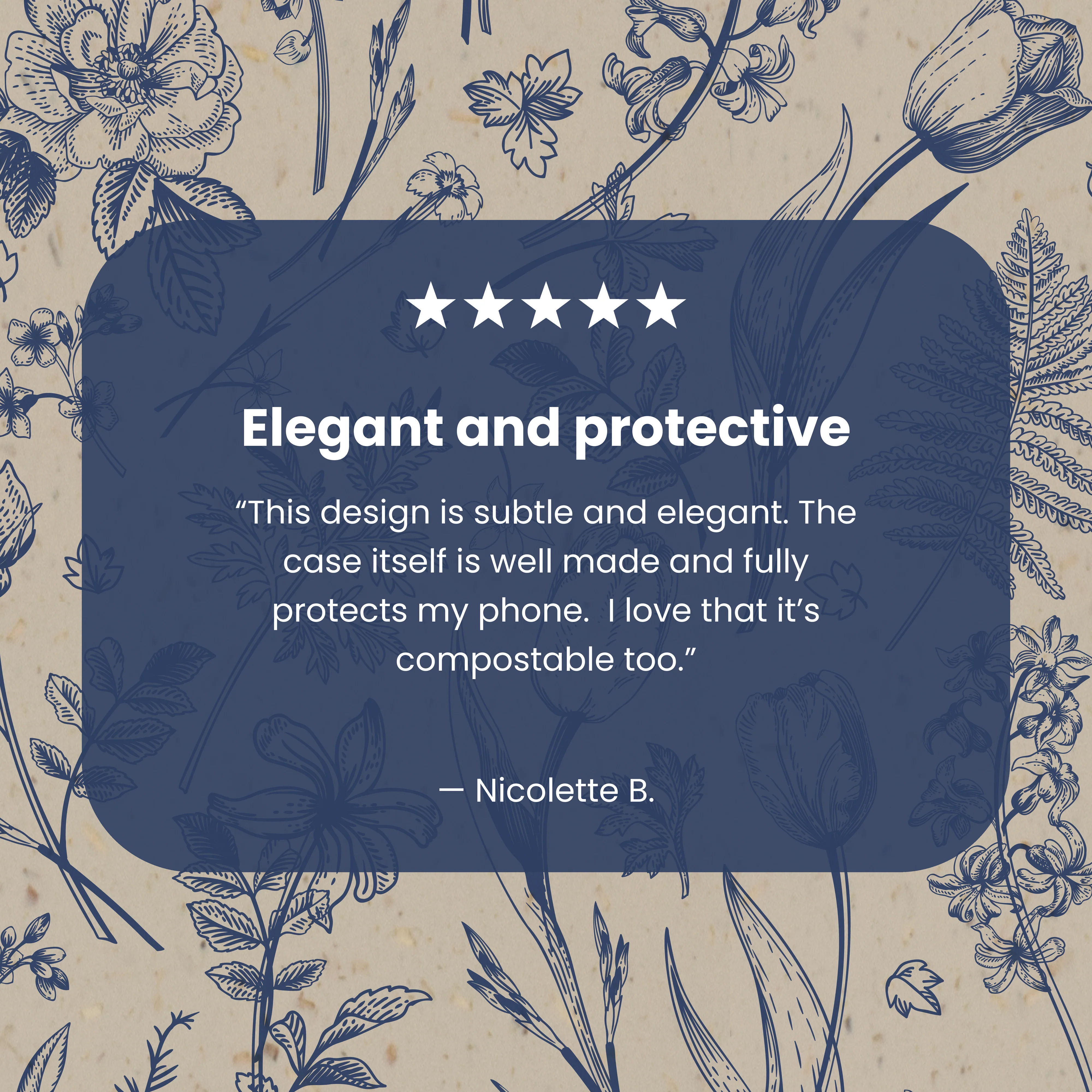 London Fog Indigo Bouquet Google Pixel 10a Case - Image 4