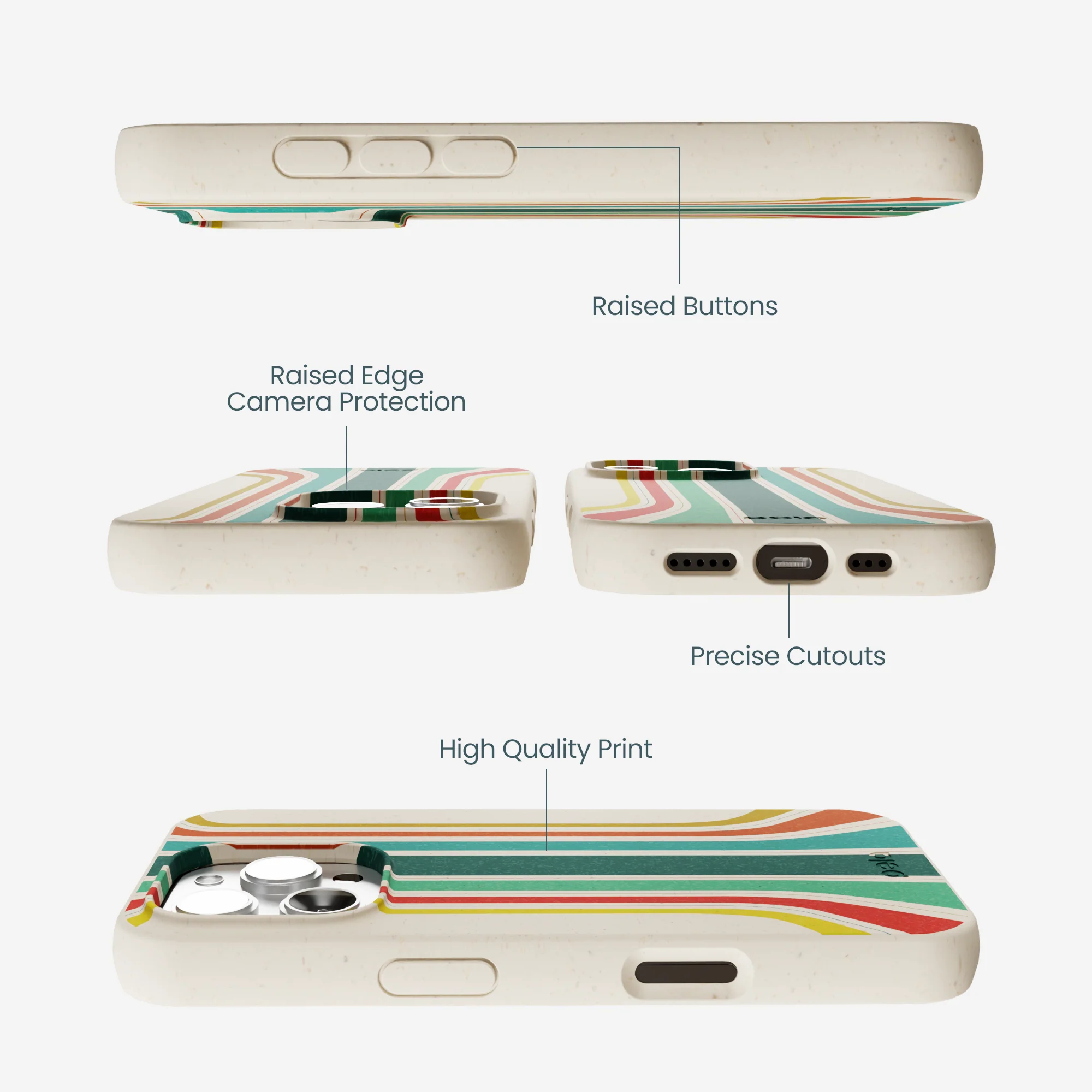 London Fog Retro Lines iPhone 16 Pro Max Case - Image 3