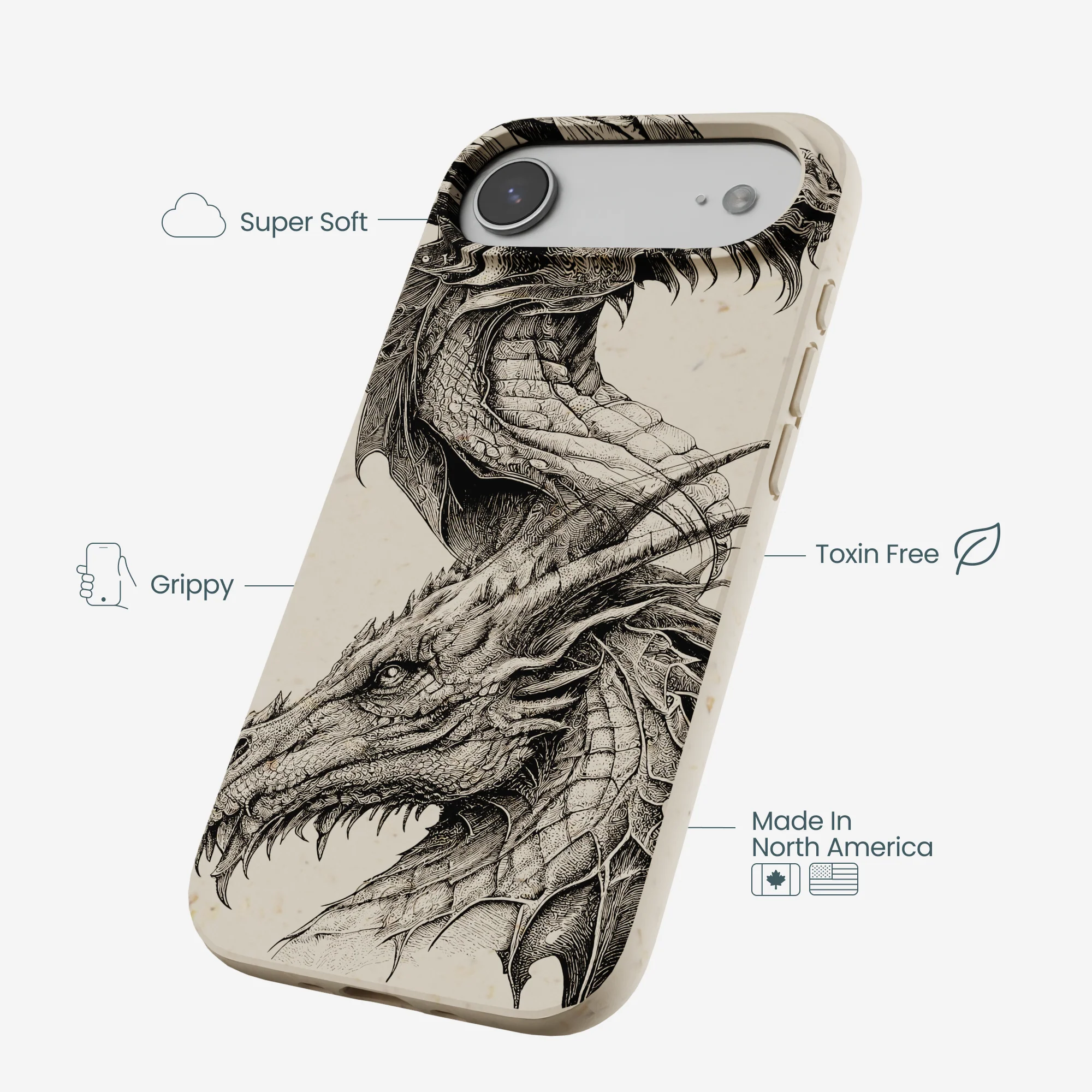 London Fog Twin Dragons iPhone Air Case - Image 3