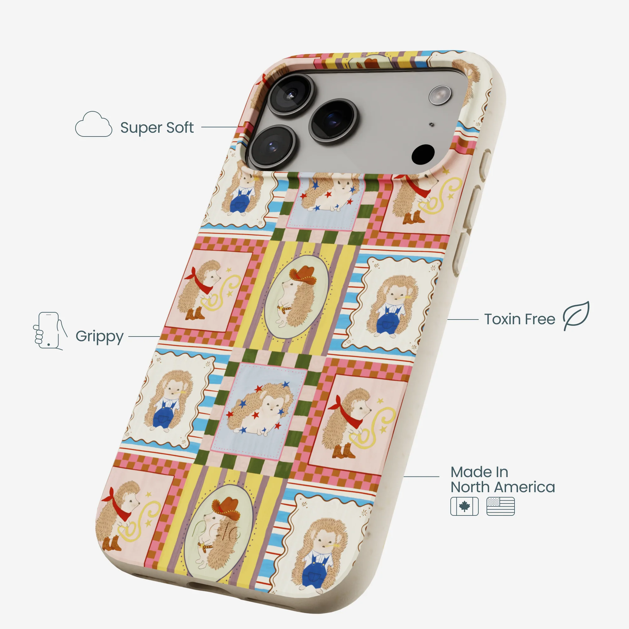 London Fog Western Hedgehog iPhone 17 Pro Max Case - Image 4