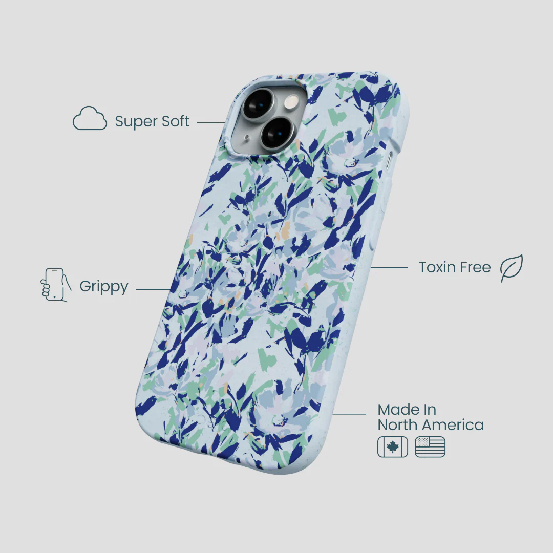 Powder Blue Blue Blooms iPhone 14 Case - Image 4