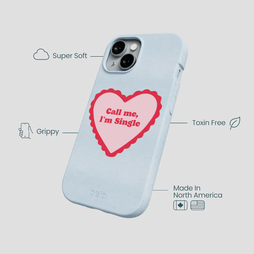 Powder Blue Call Me iPhone 14 Case - Image 4