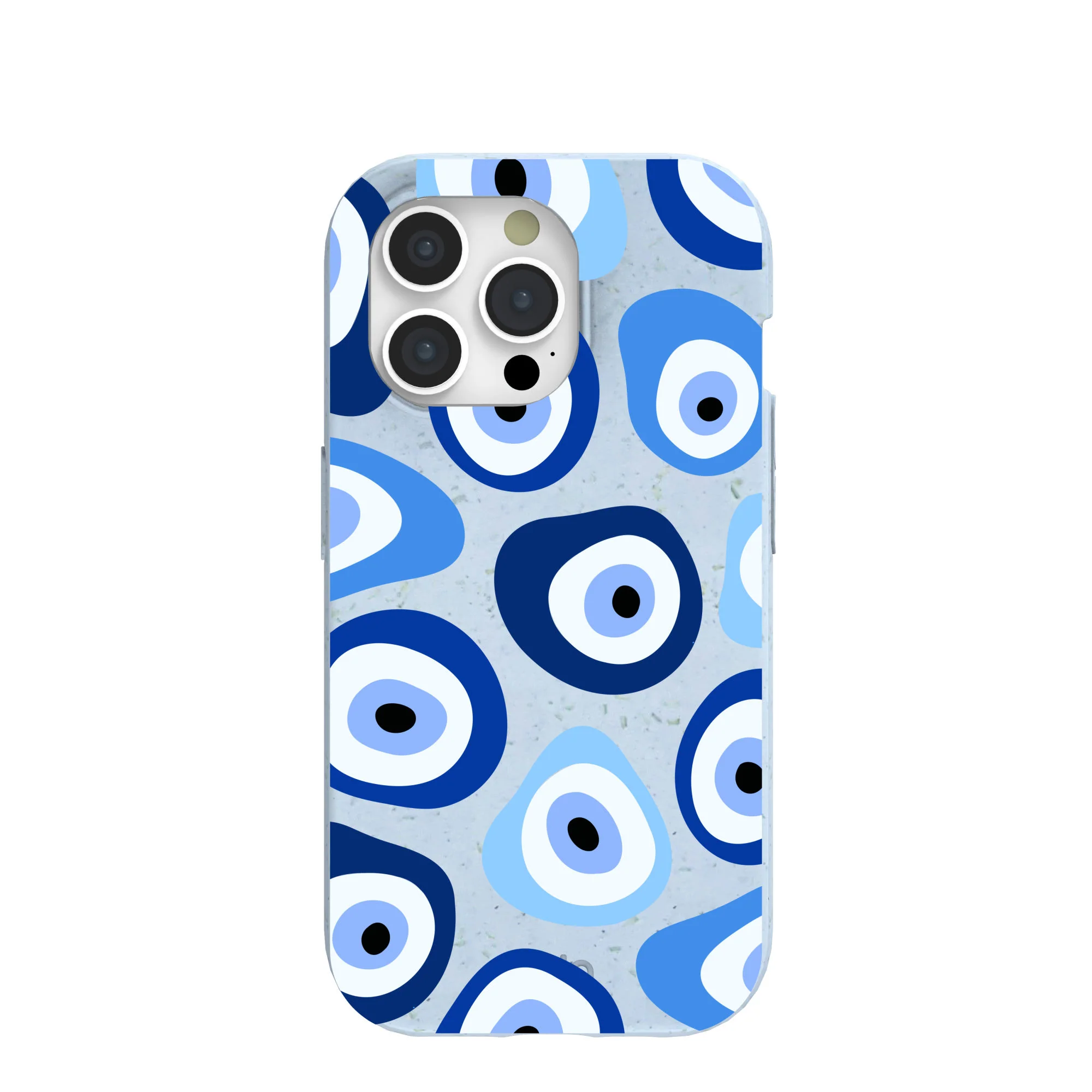 Powder Blue Evil Eye iPhone 15 Pro Case